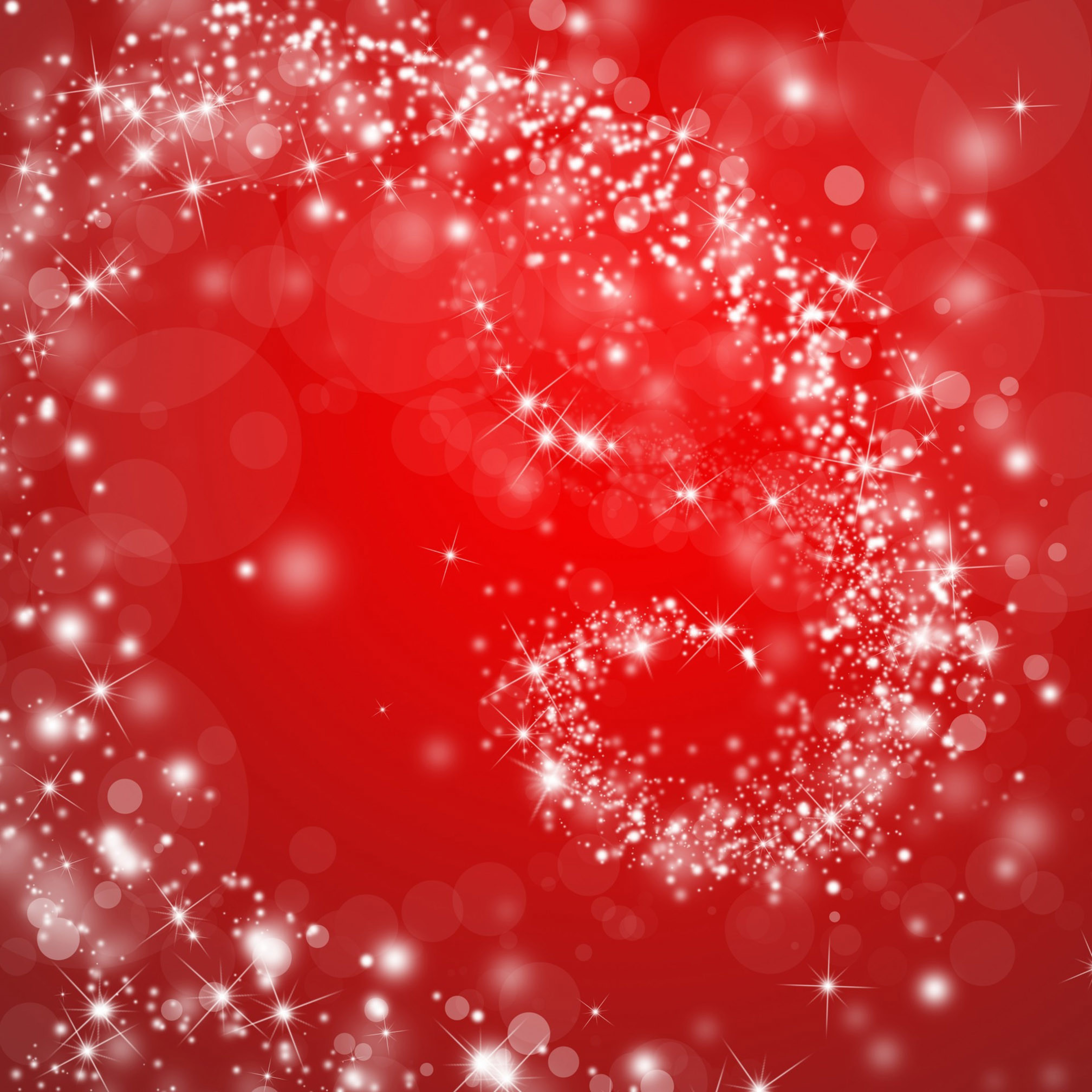 2016x2016 star swirl on red christmas background image