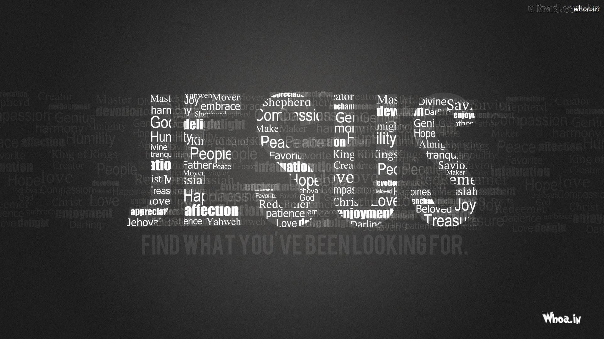 1920x1080 Jesus with Quote like Find what you have been Looking for Hd Wallpaper