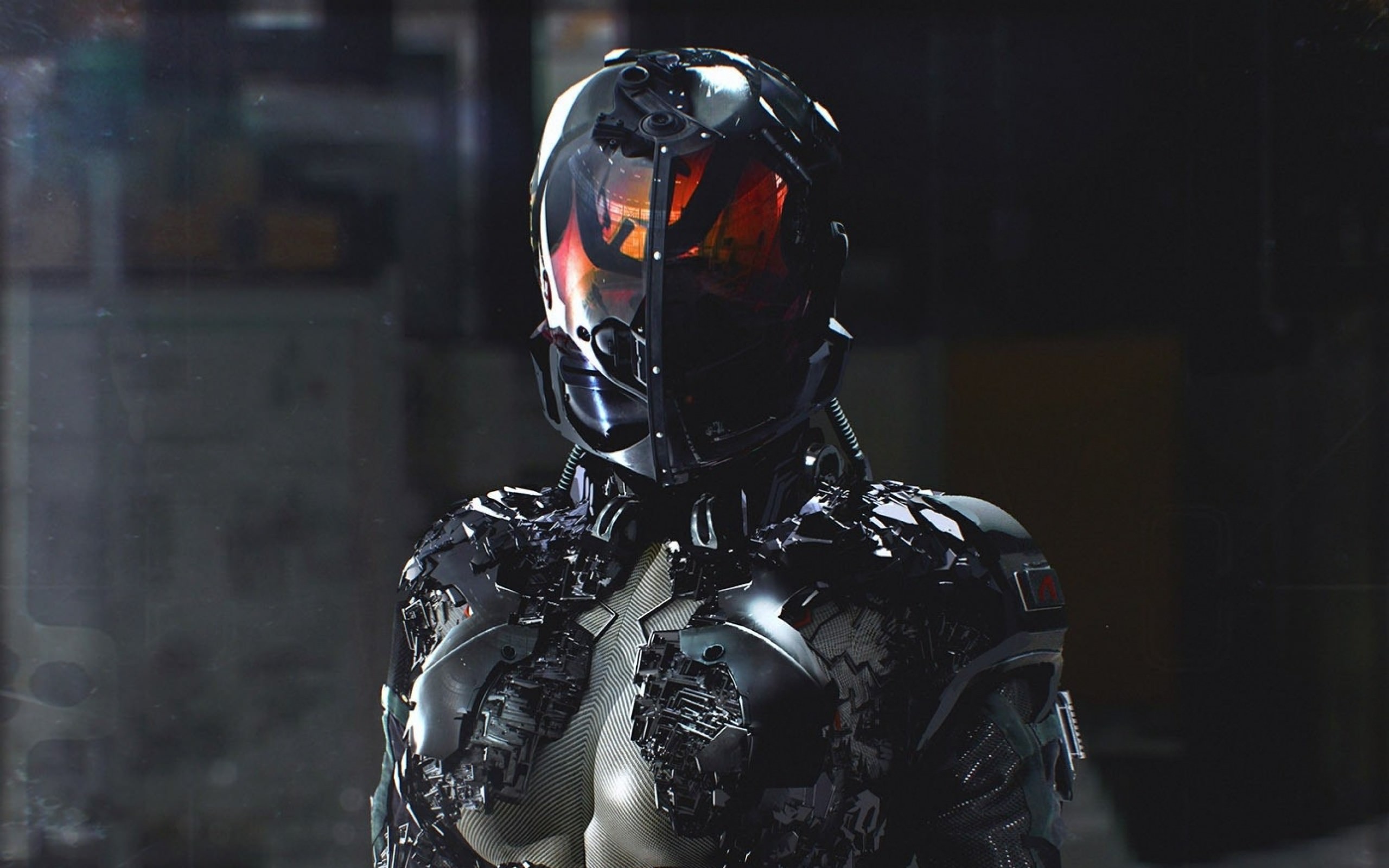 2560x1600 Armoured Suit Sci-fi Wallpaper