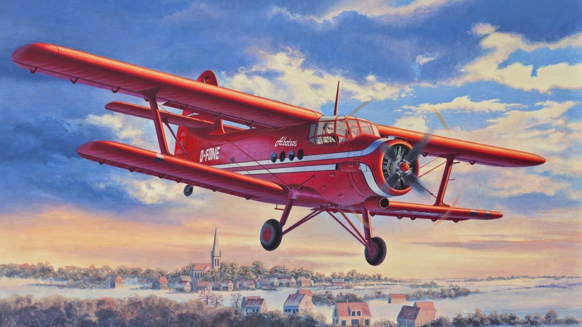1920x1080 Transport, Easy, An-2, Biplane, The Plane, Figure