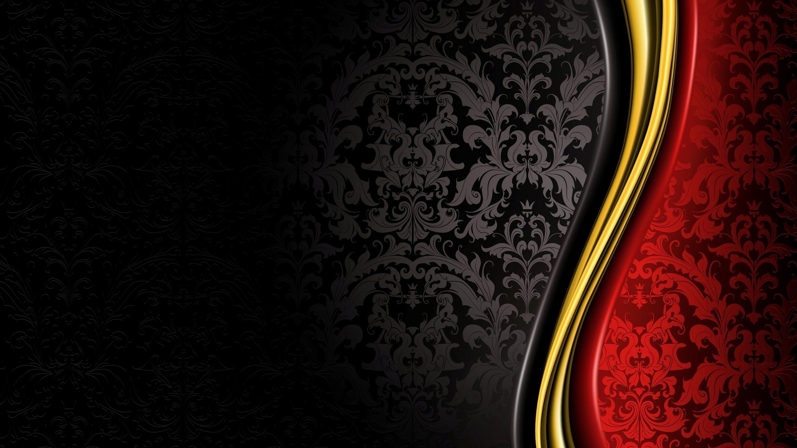 2560x1440  Black Red Gold Background Â· Download Â· Chinese ...