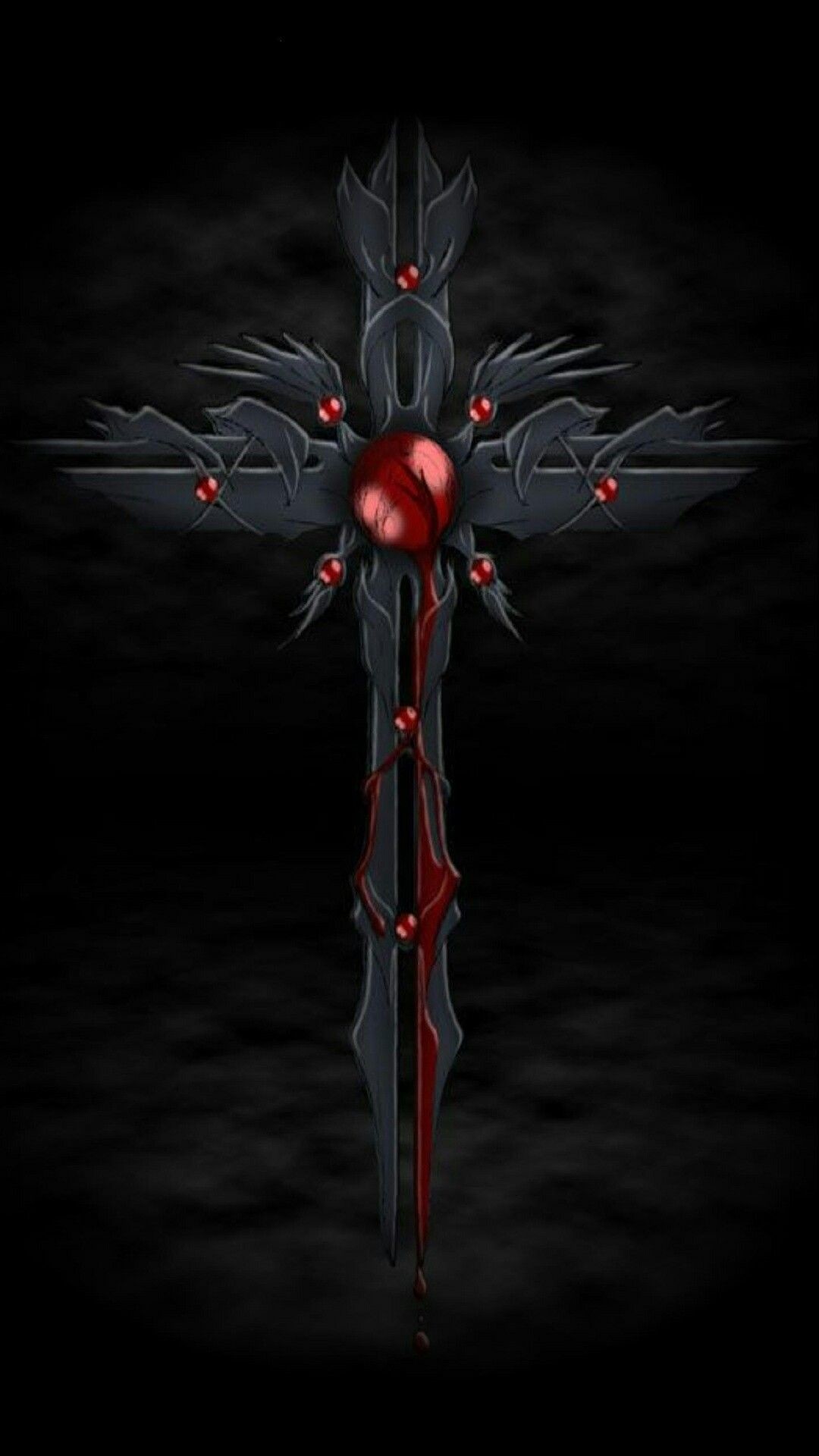 1080x1920 Red & black gothic cross