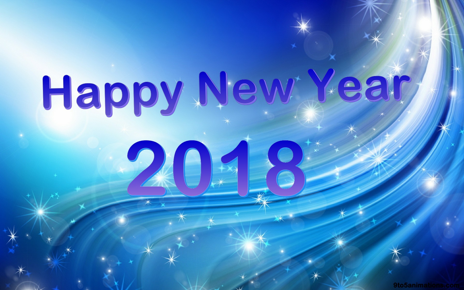 1920x1200 Blue background new year 2018 high definition wallpapers