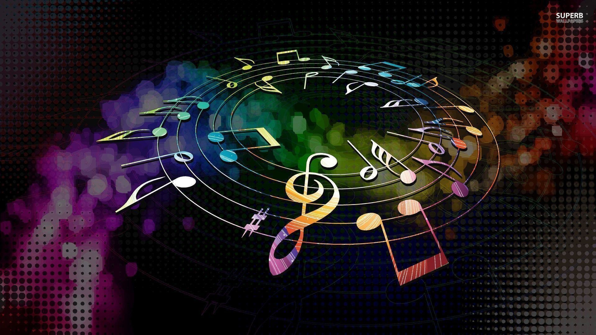 1920x1080  Colorful musical notes wallpaper - Music wallpapers - #