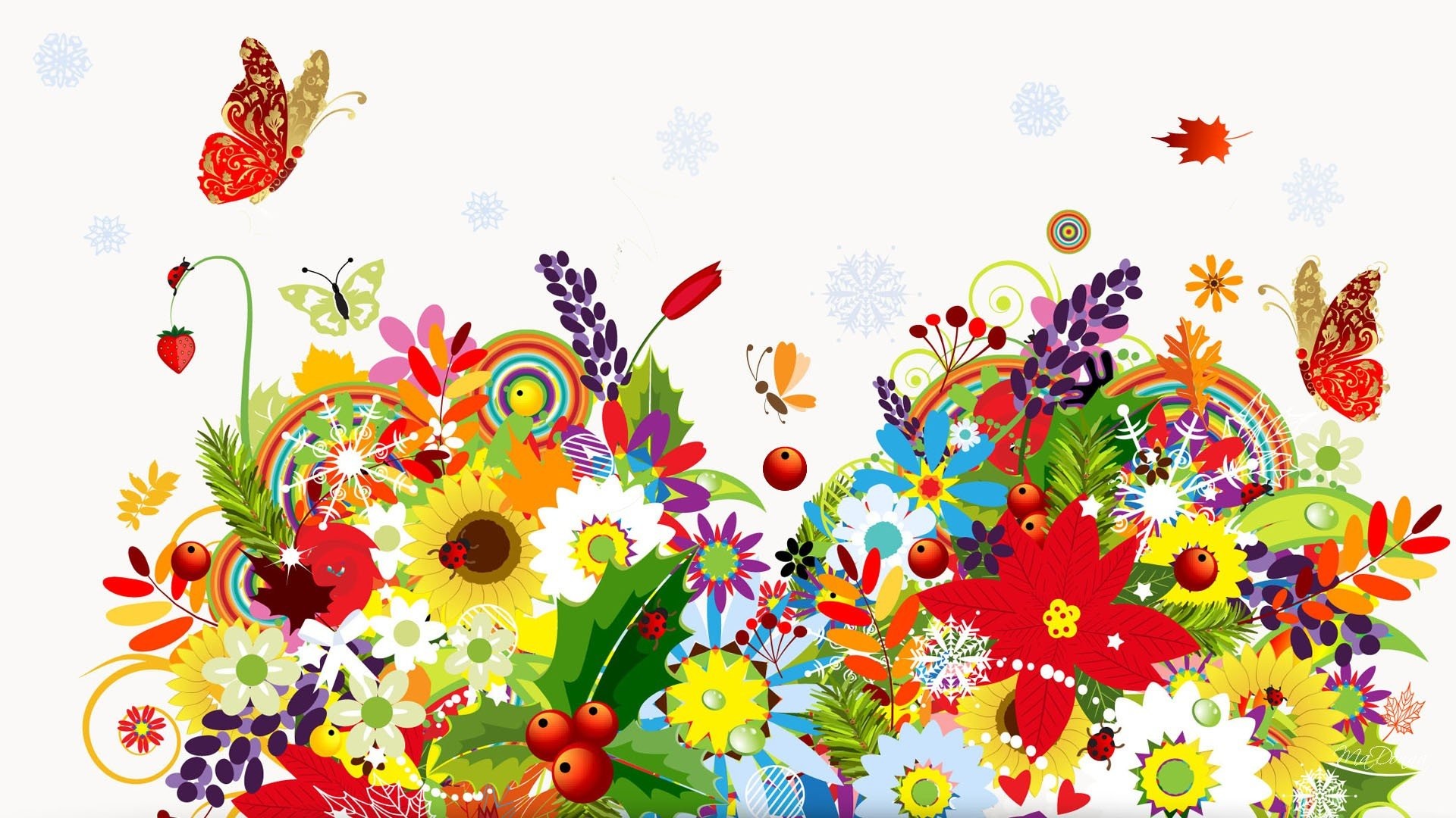 1920x1080 Seasons Art. SHARE. TAGS: Background Summer Spring Winter Abstract