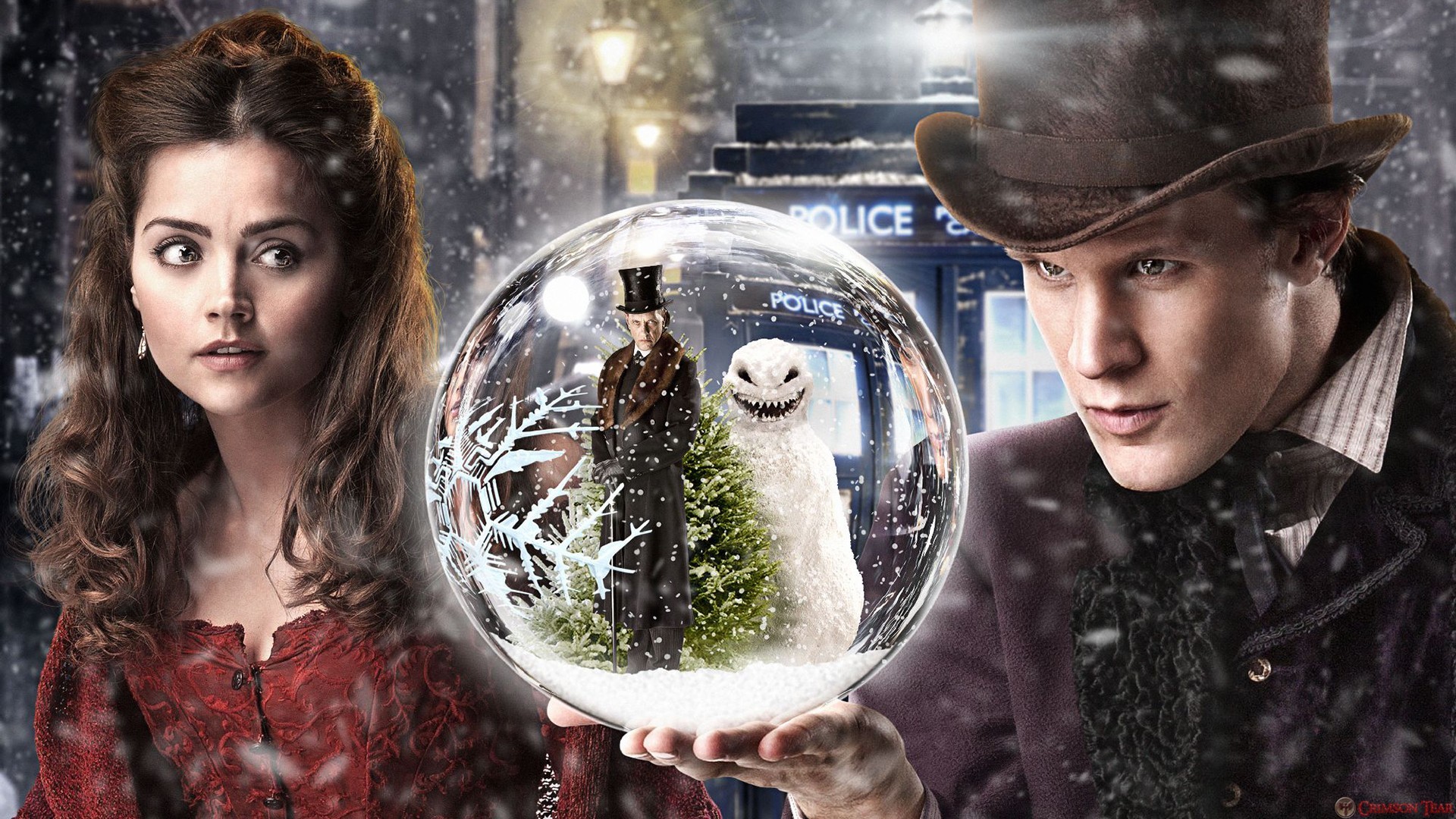 1920x1080 Doctor Who Snowball Snow Winter Tardis Jenna-Louise Coleman Matt Smith  wallpaper |  | 91331 | WallpaperUP