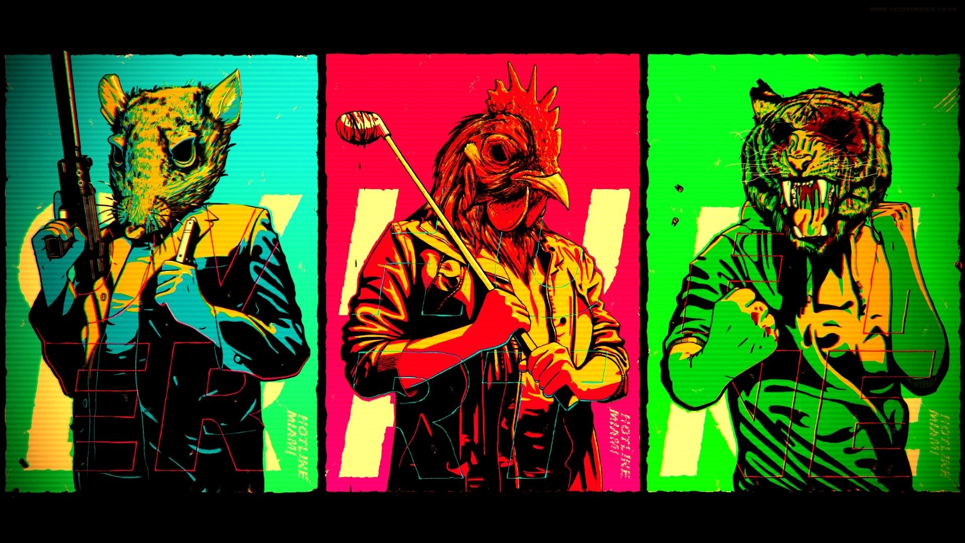 1920x1080 -MIAMI action shooter fighting hotline miami payday poster wallpaper .