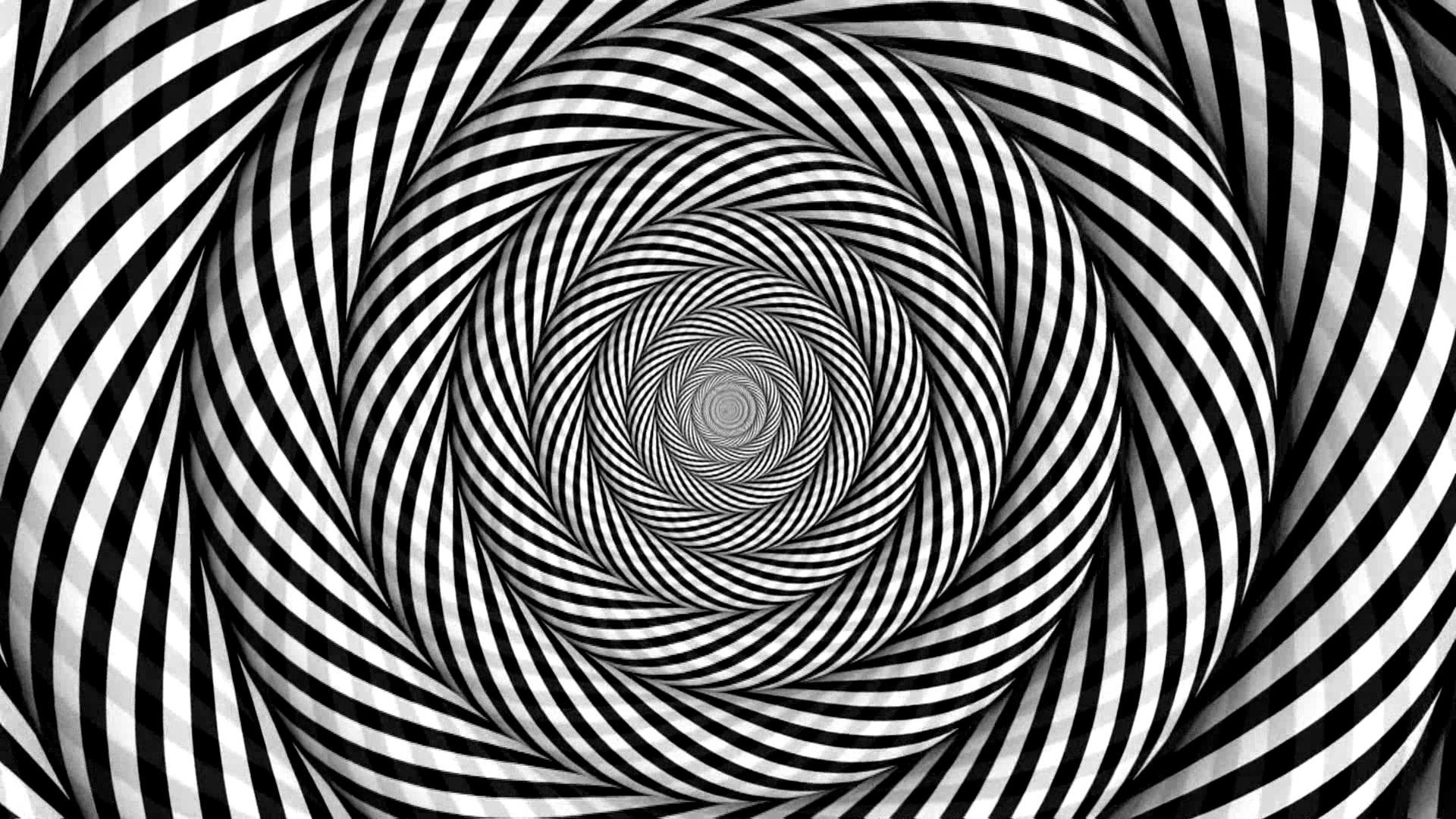 1920x1080 Ultra hi-res black and white striped ring array. Stare at the centre of the  image to reveal optical effects on your eyes. The ring will appear to zoom  in .
