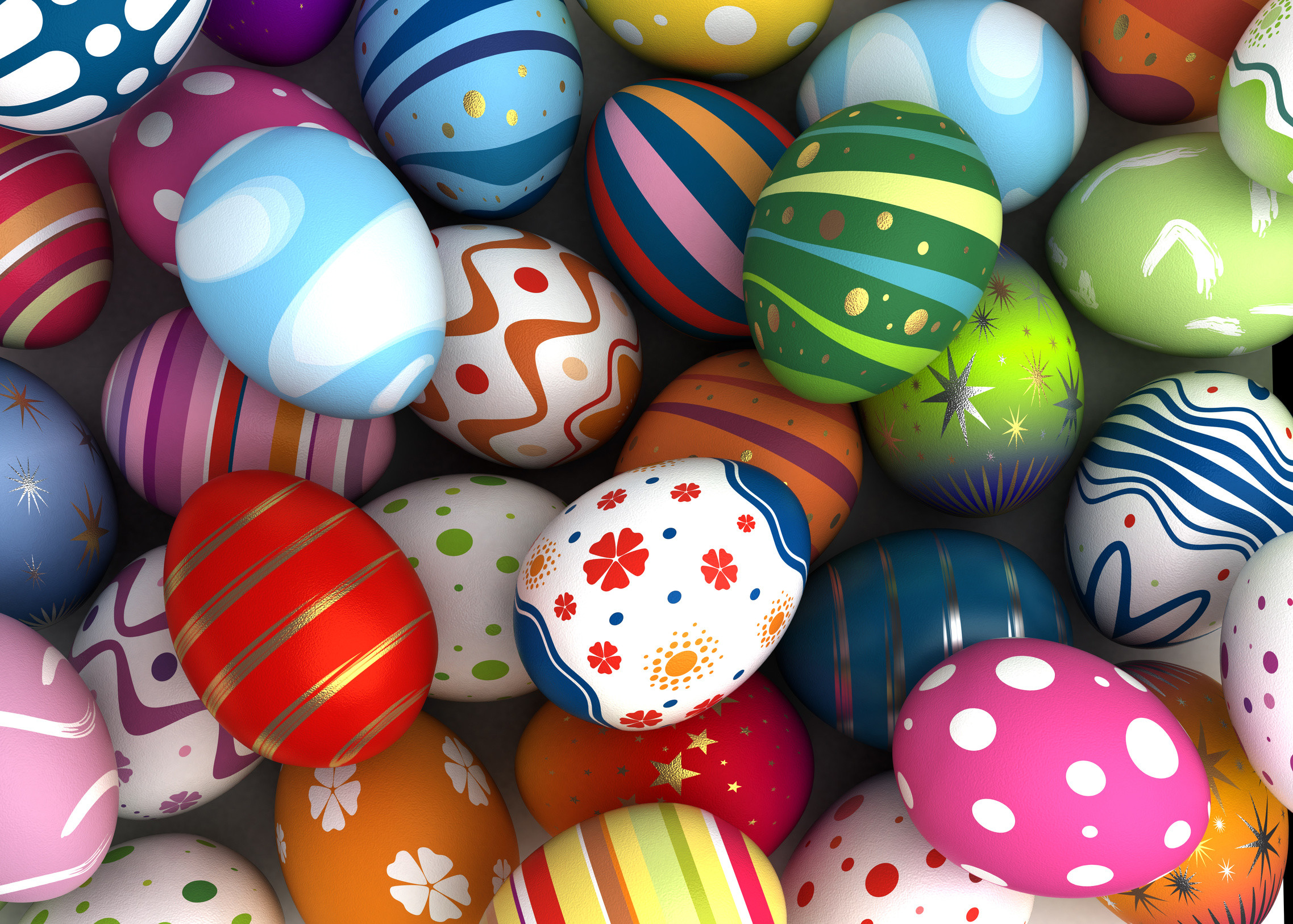 2275x1627 Colorful Easter Eggs 28239