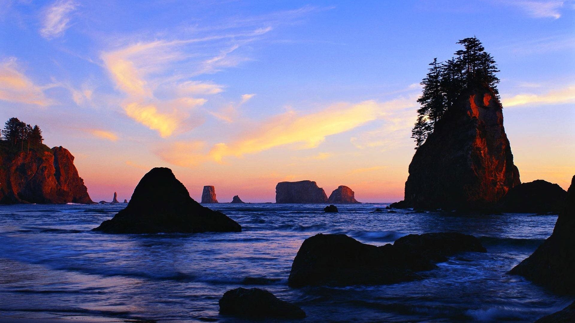 1920x1080 Sunset Tag - Sunrise Lovely Clouds Brach Nice Nature Shore Sea Summer Waves  Coast Pretty Amazing