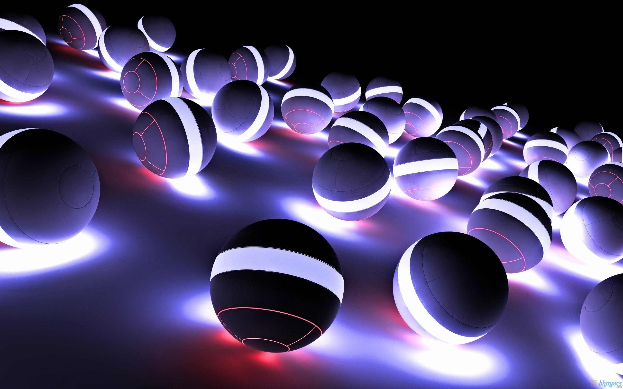 2560x1600 Abstract - 3D Sphere Digital Abstract CGI Wallpaper