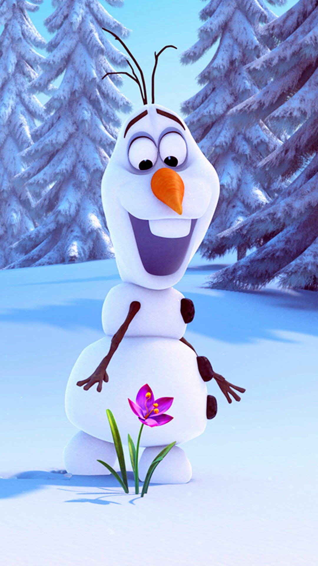 1080x1920 Olaf Frozen iPhone 6 plus wallpaper for 2014 Halloween - Flower, Snow  Trees, Wonderland
