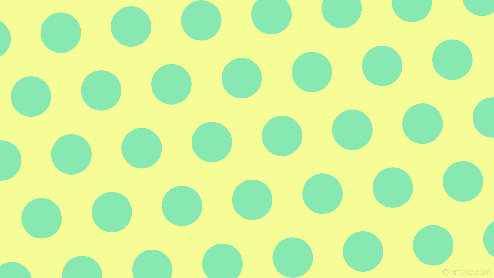 1920x1080 wallpaper yellow dots hexagon turquoise polka #f6fd96 #87e8b2 diagonal 5Â°  157px 274px