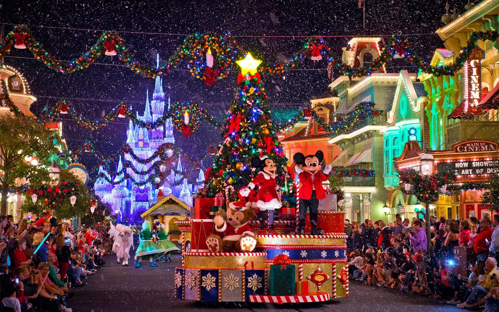 1920x1200 Disney Christmas Parade on Main Street widescreen wallpaper | Wide-