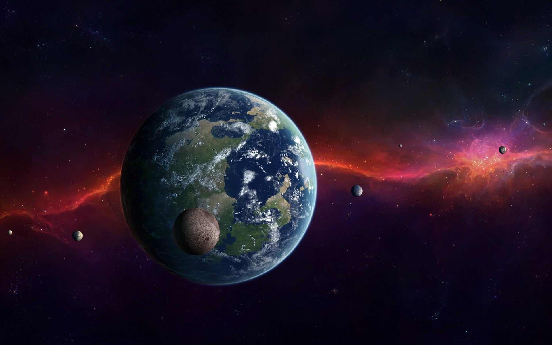 1920x1200 Moon Earth Planets Galaxy wallpapers and stock photos