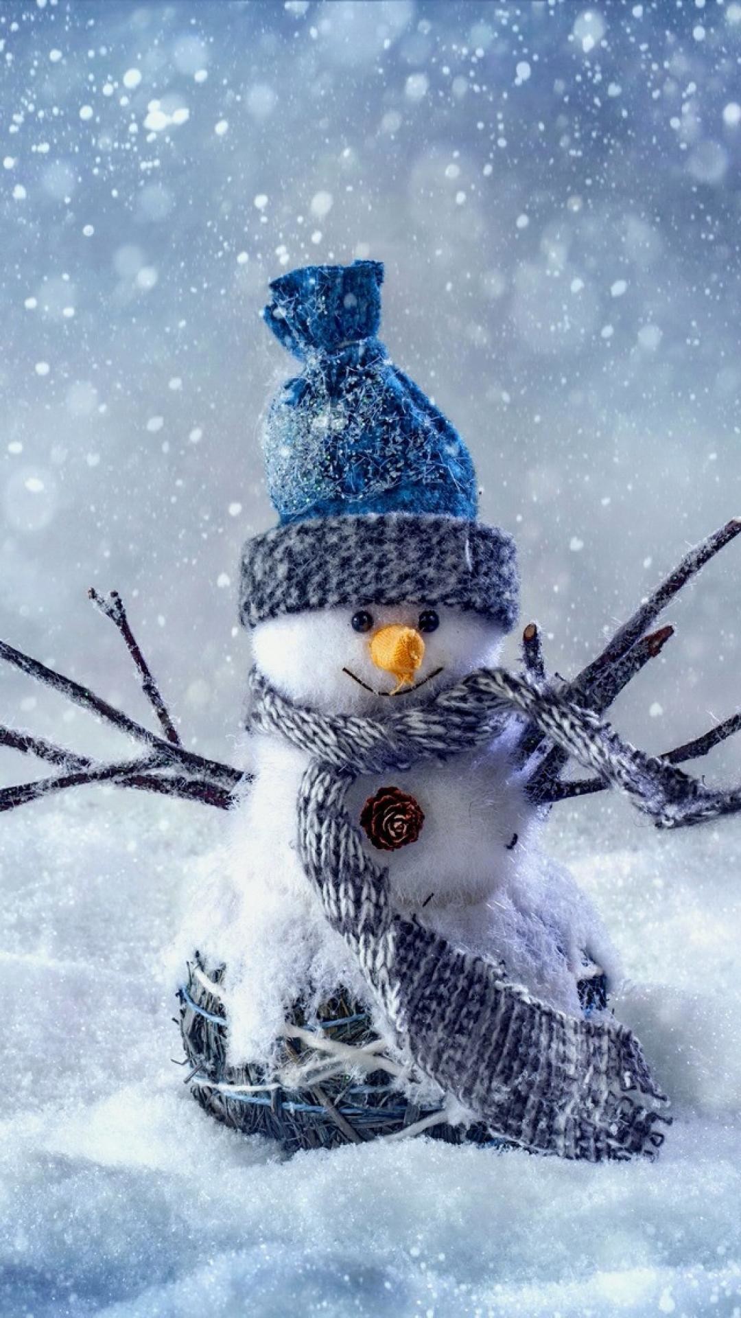 1080x1920 Christmas-Snowman-New-Year-iphone-6-wallpaper-ilikewallpaper_com