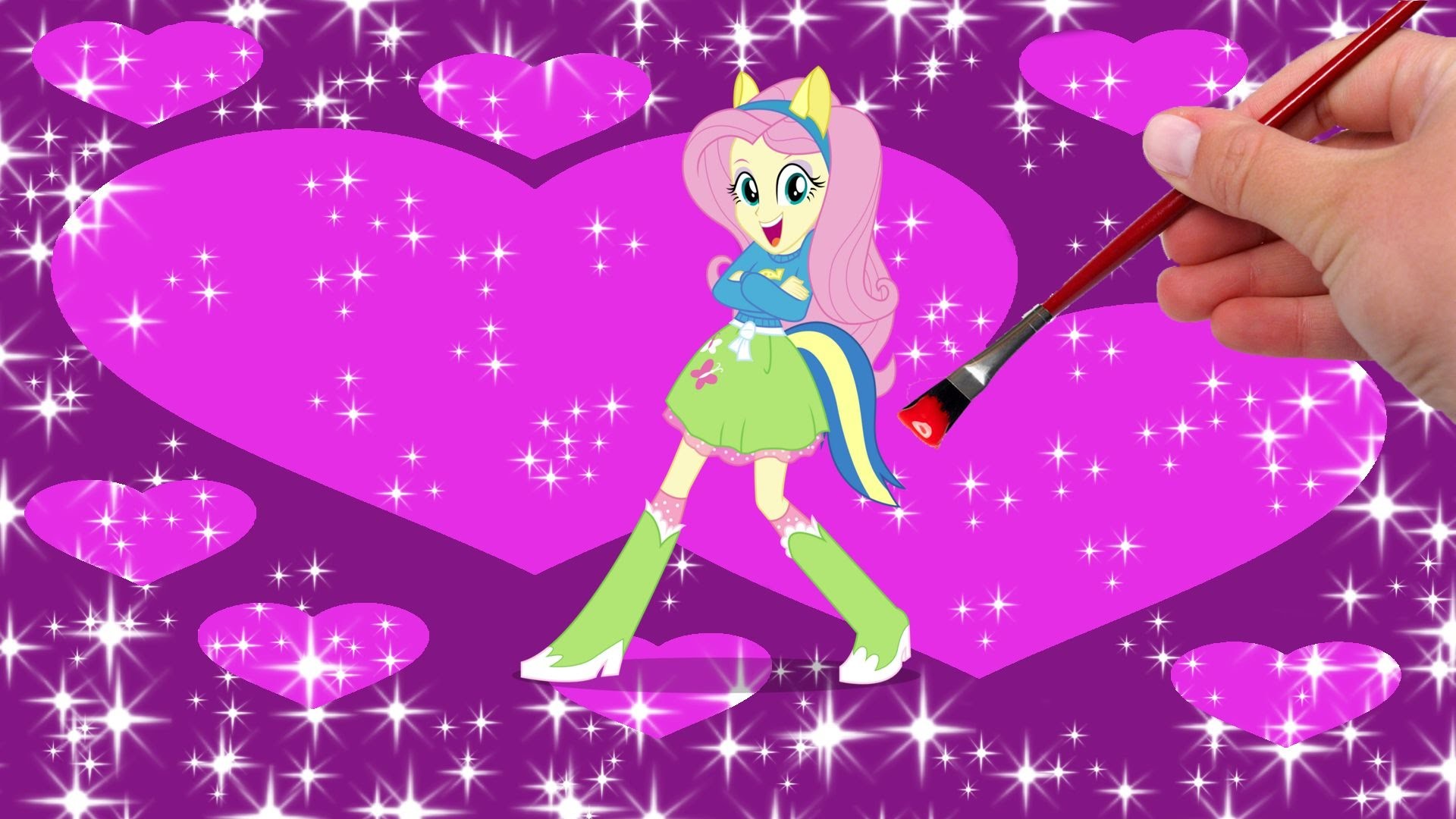 1920x1080 My Little Pony Equestria Girls Fluttershy Coloring Book Youtube