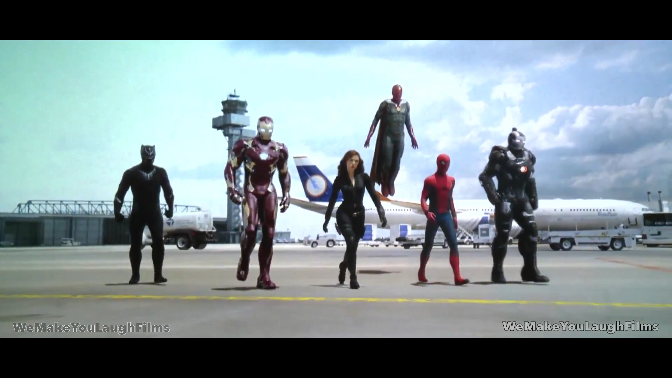 2208x1242 ... wemakeyoulaughfilms Team Iron Man Walking - Captain America Civil War  by wemakeyoulaughfilms