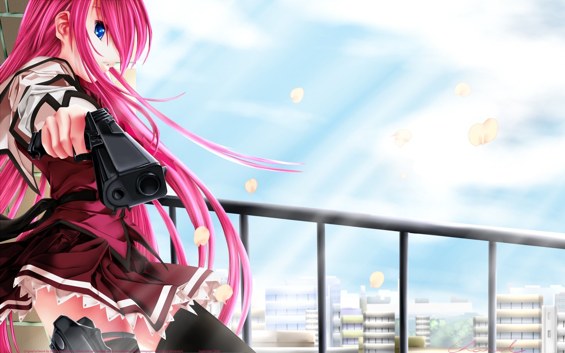 1920x1200 Anime Girl With Gun 892492 ...