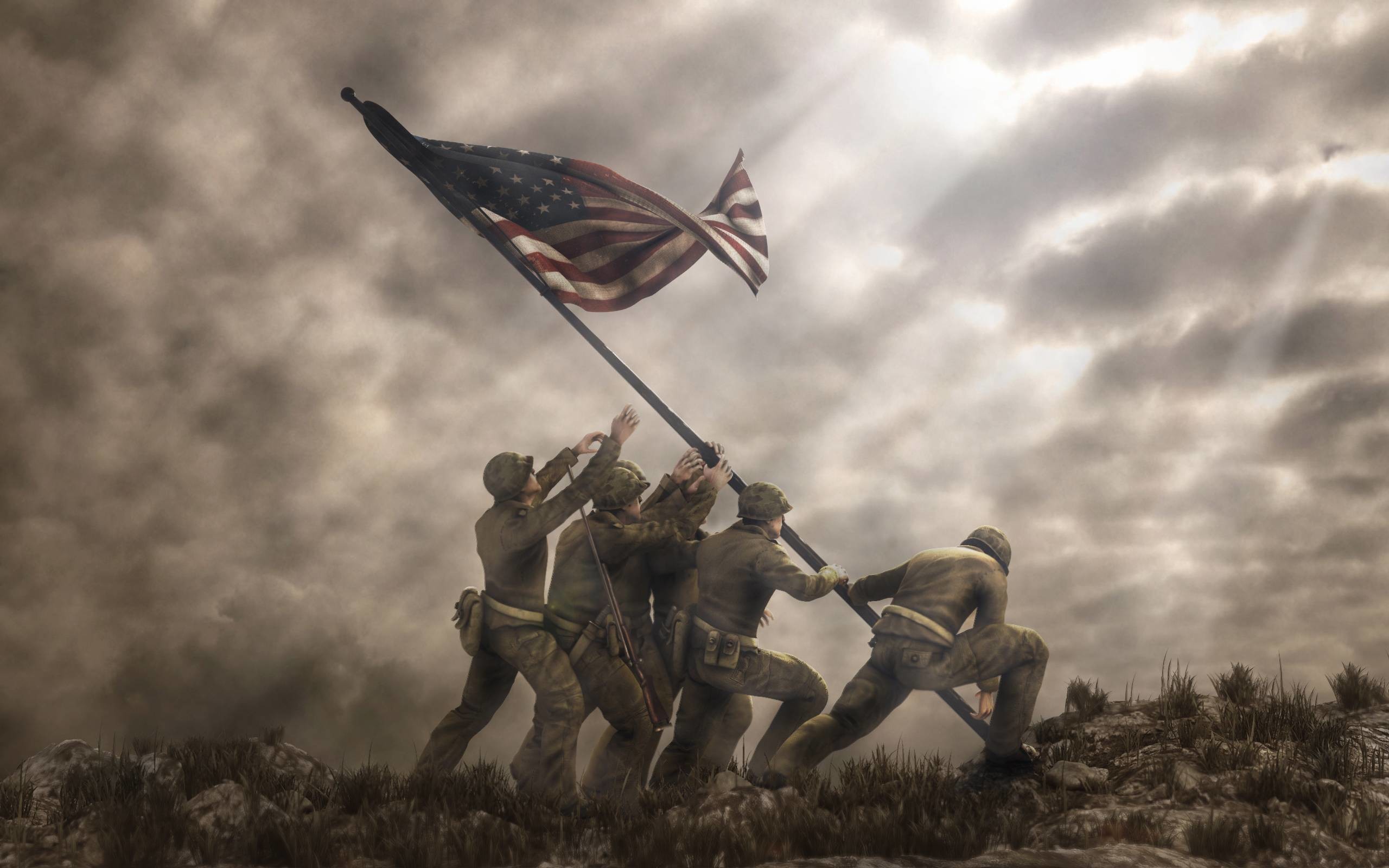 2560x1600 Iwo Jima Flag Raising Wallpapers - Wallpaper Cave