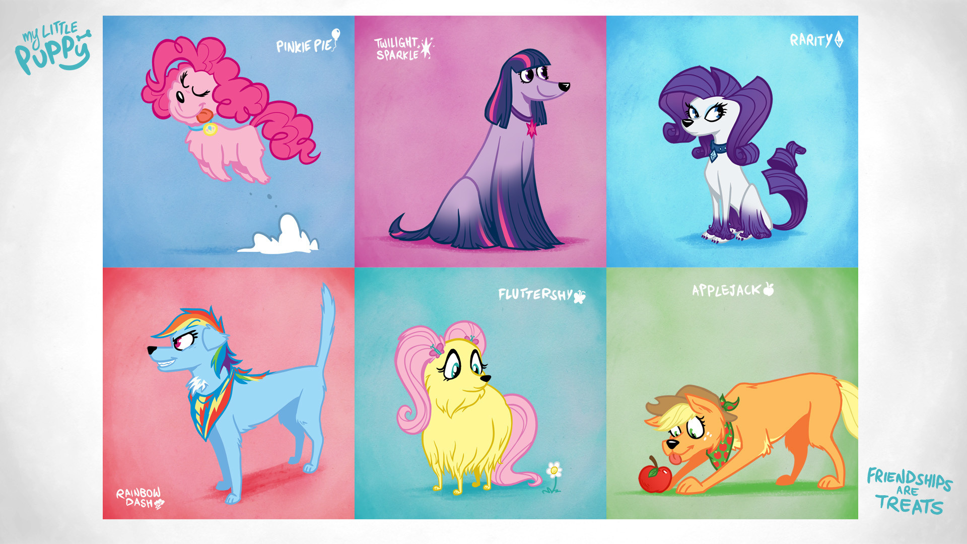 1920x1080 My Little Pony characters as dogs Wallpaper #46986