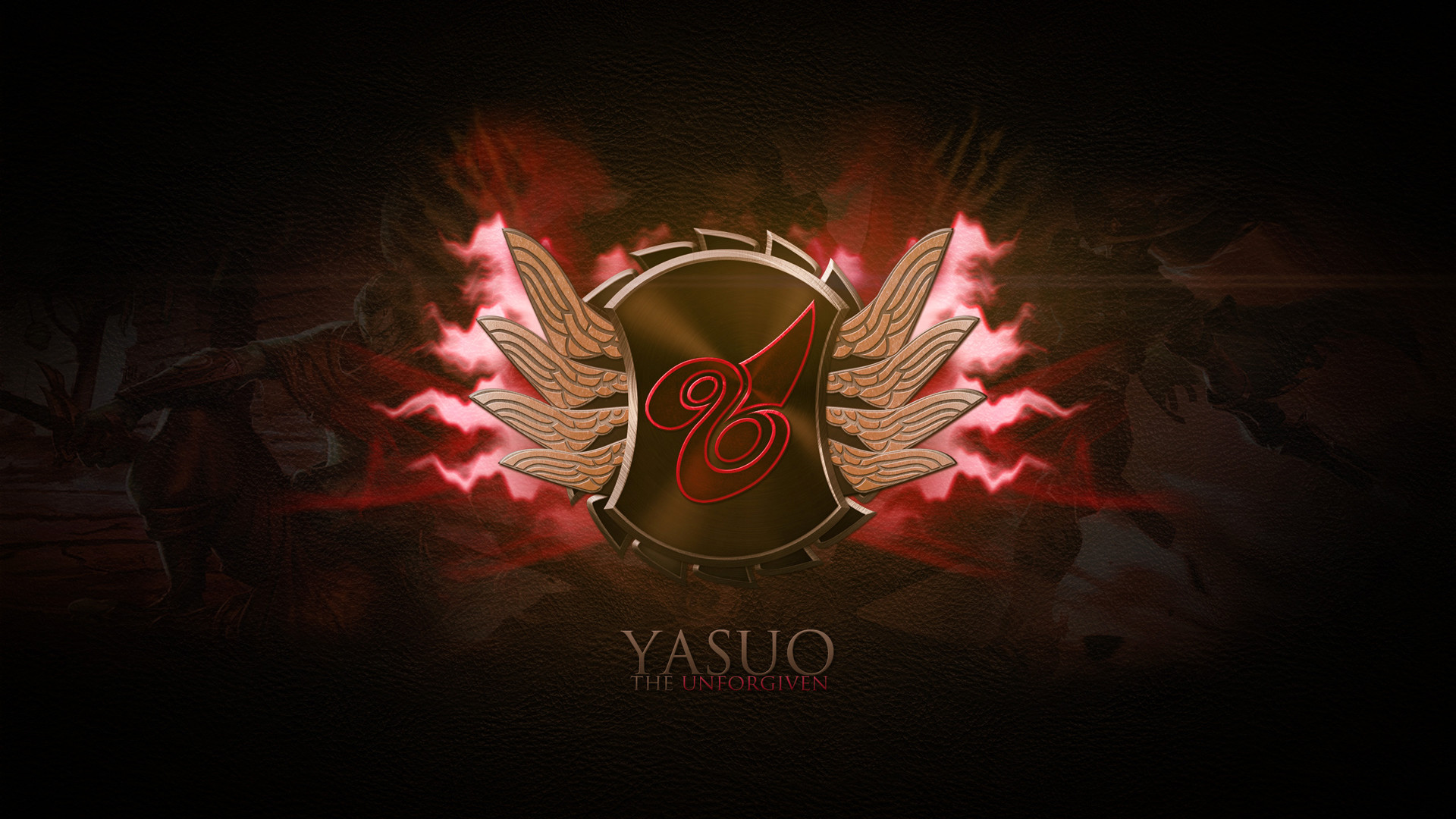 1920x1080 Yasuo logo icon League of Legends