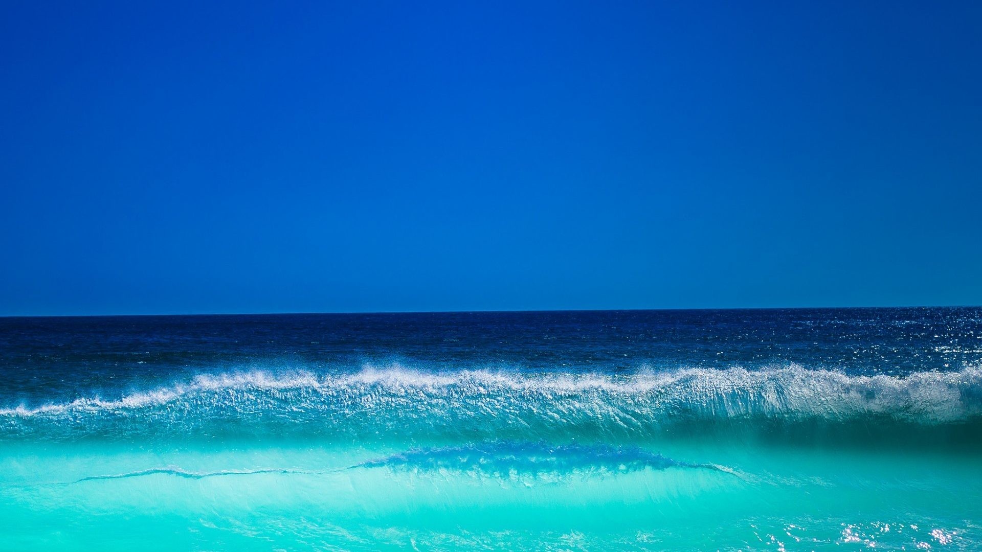 1920x1080 Blue Waves Water Summer Wave Tapet Ocean Sea Tropical Beach Wallpaper  Desktop Background