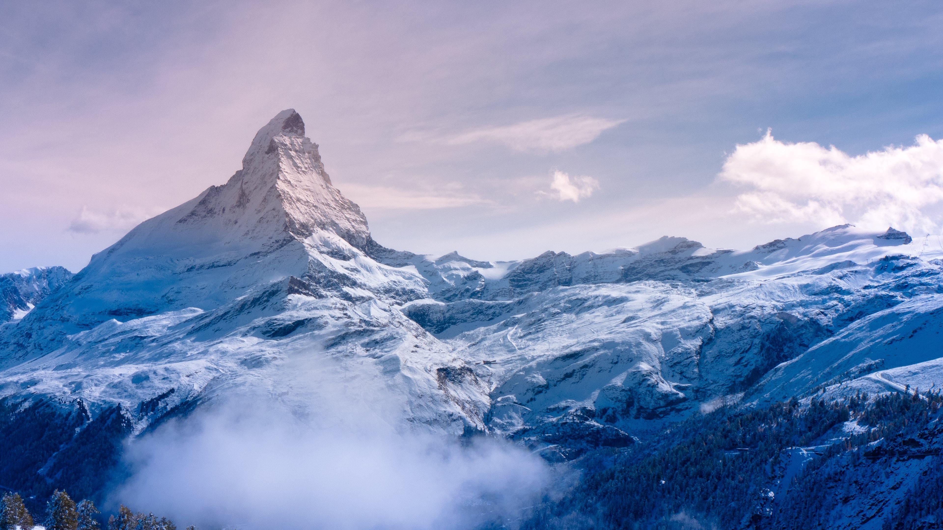 3840x2160 mountain, Nature, Landscape, Snow Wallpapers HD / Desktop and Mobile  Backgrounds