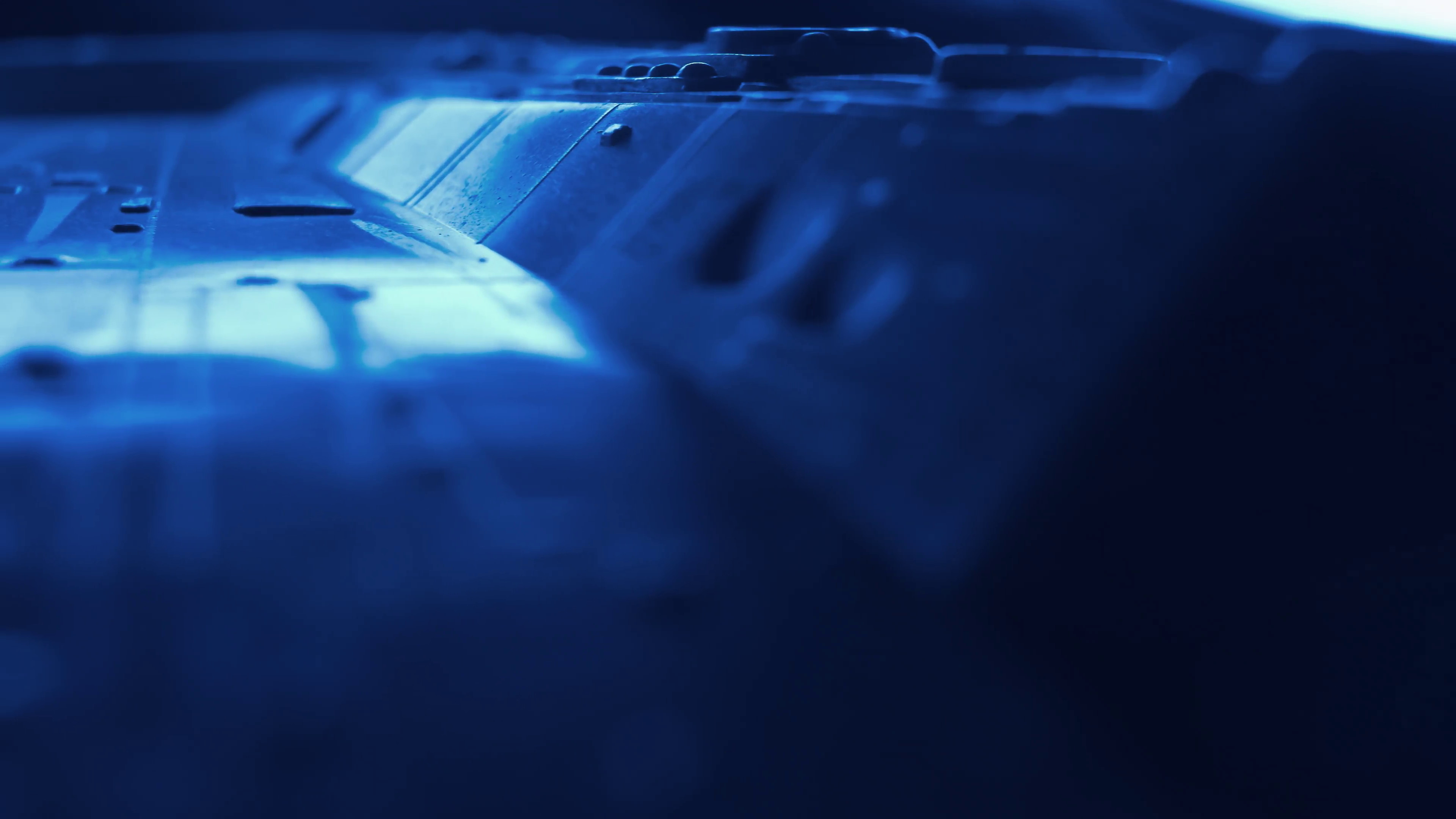 3840x2160 Blue futuristic abstraction spaceship model, star wars background Stock  Video Footage - VideoBlocks