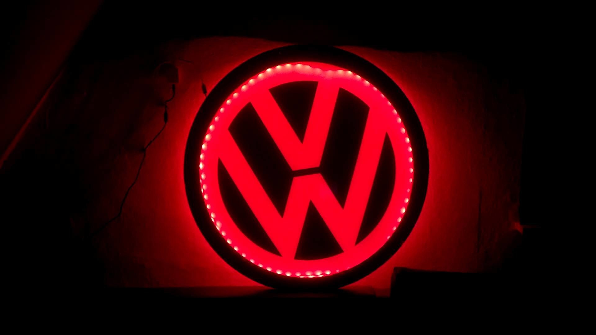 1920x1080 VW Logo RGB Led Beleuchtet Ambiente beleuchtung
