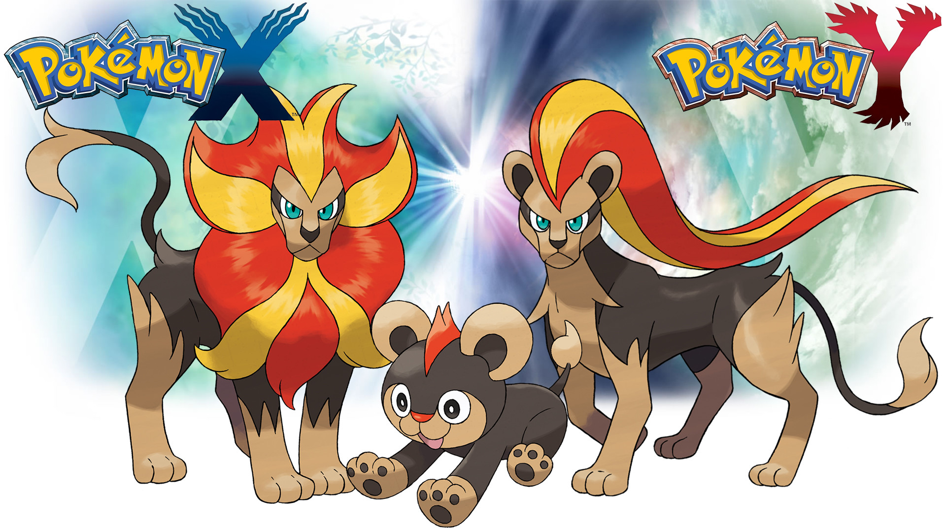 1920x1080 ... Pokemon X Y - Wallpaper - Litleo and Pyroar by Thelimomon