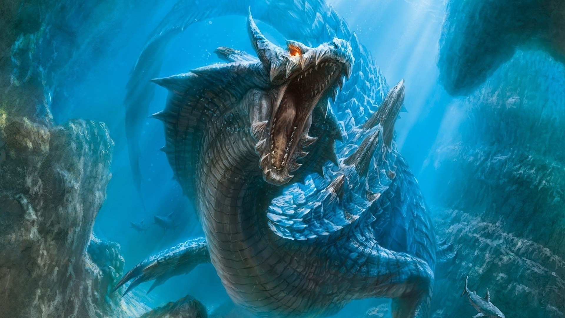 1920x1080 dragons fantasy art artwork lagiacrus monster hunter 3 underwater  wallpaper  Wallpaper HD