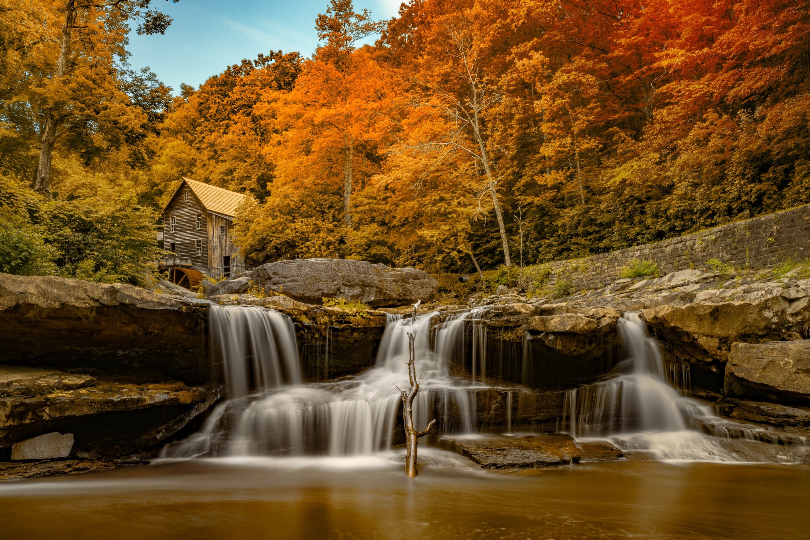 2650x1769 USA Autumn Rivers Waterfalls Mill Glade Creek Grist Mill Babcock State Park West  Virginia Nature wallpaper |  | 991606 | WallpaperUP