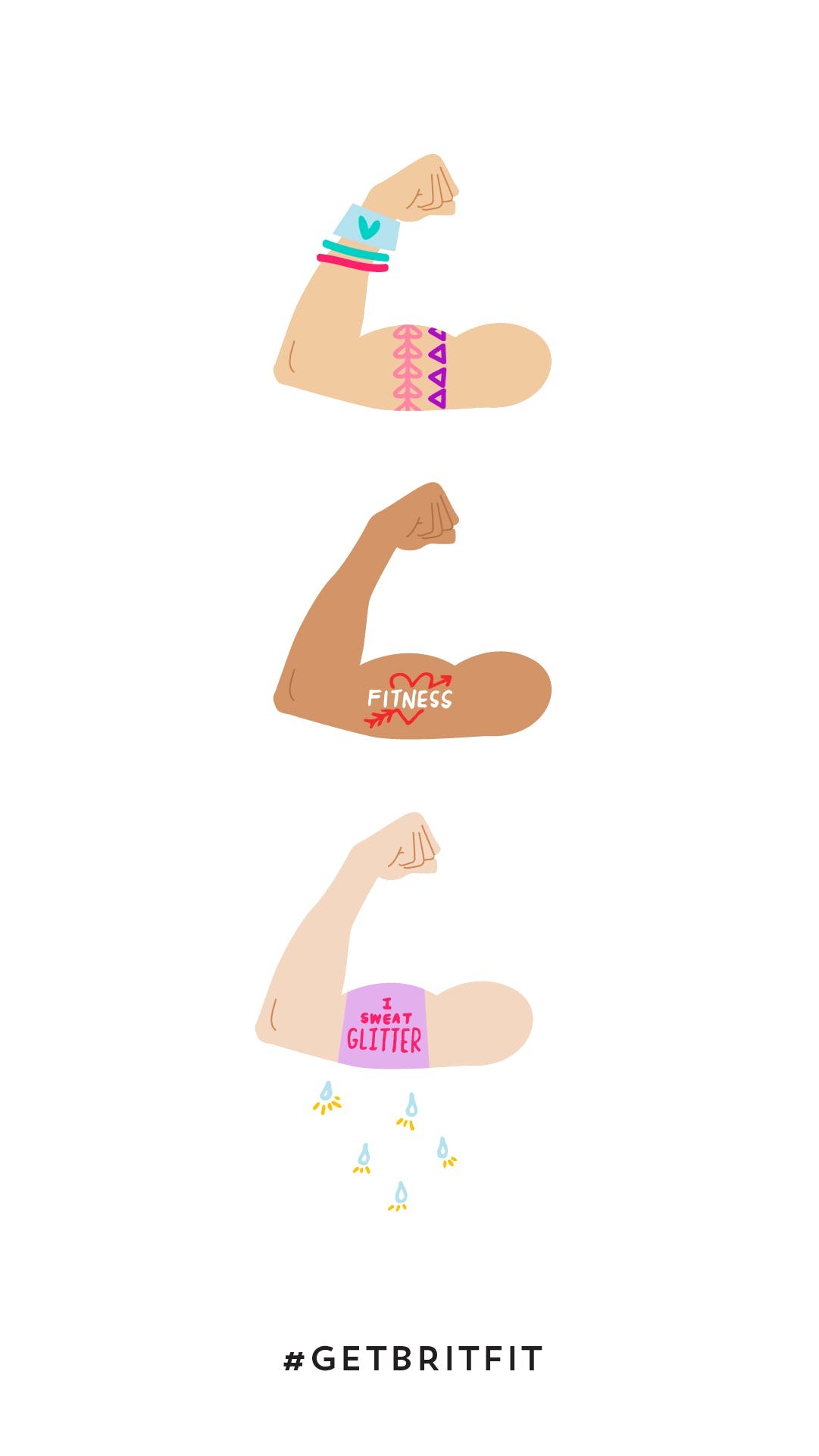 1081x1921 I Sweat Glitter: Go #Girlboss on your workout. (Desktop/iPhone)