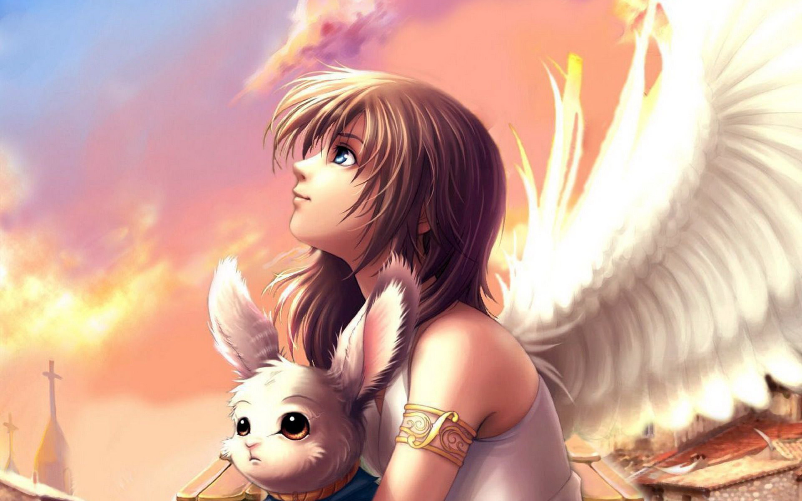 2560x1600 Anime Angel Wings Wallpaper Free Desktop