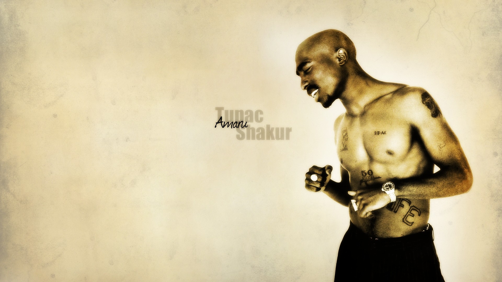 1920x1080 Preview wallpaper 2pac, emotions, body, tattoo, watches 