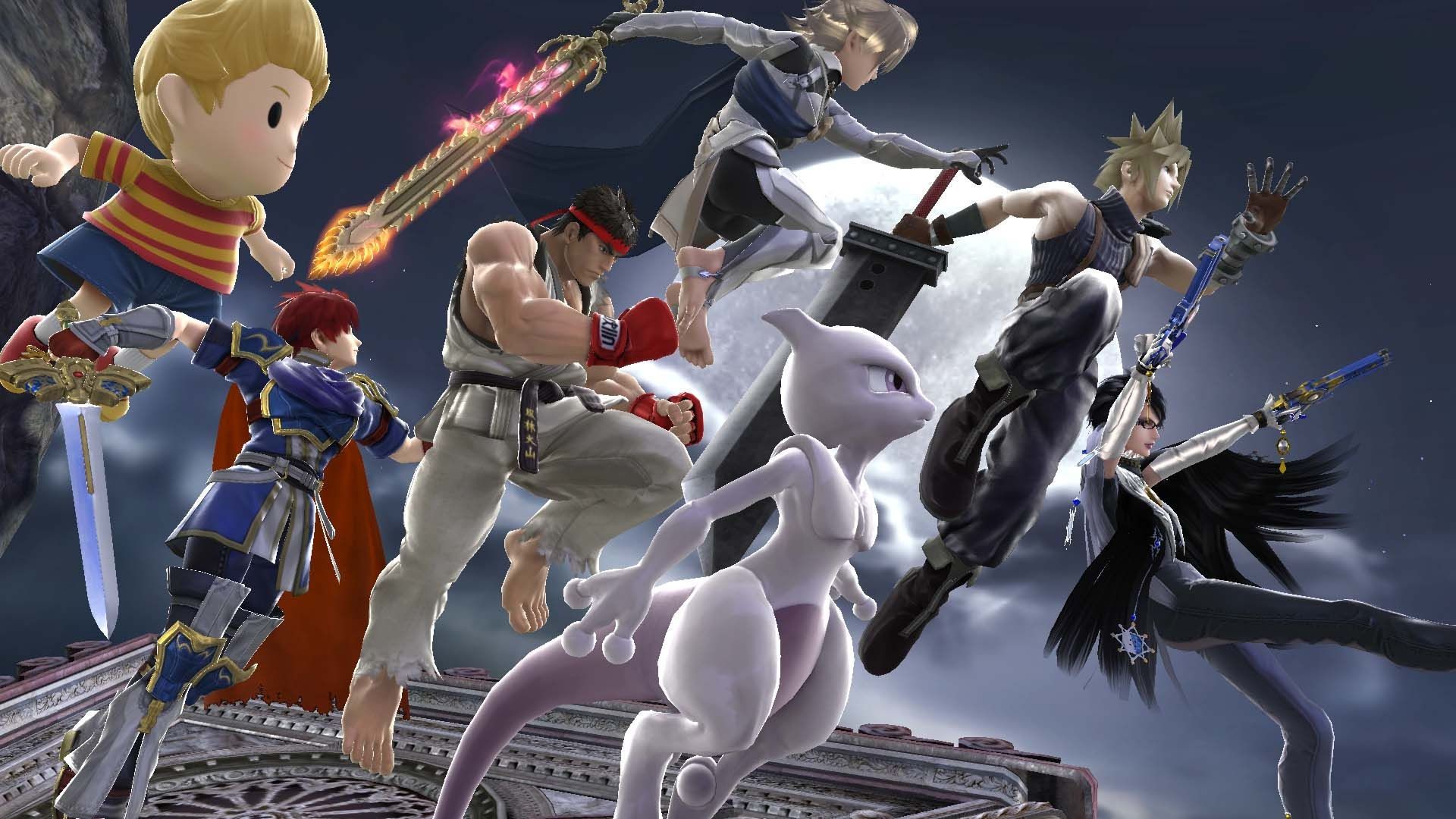 1920x1080 Lucas, Roy, Ryu, Corrin, Mewtwo, Cloud & Bayonetta Smash Bros Wii