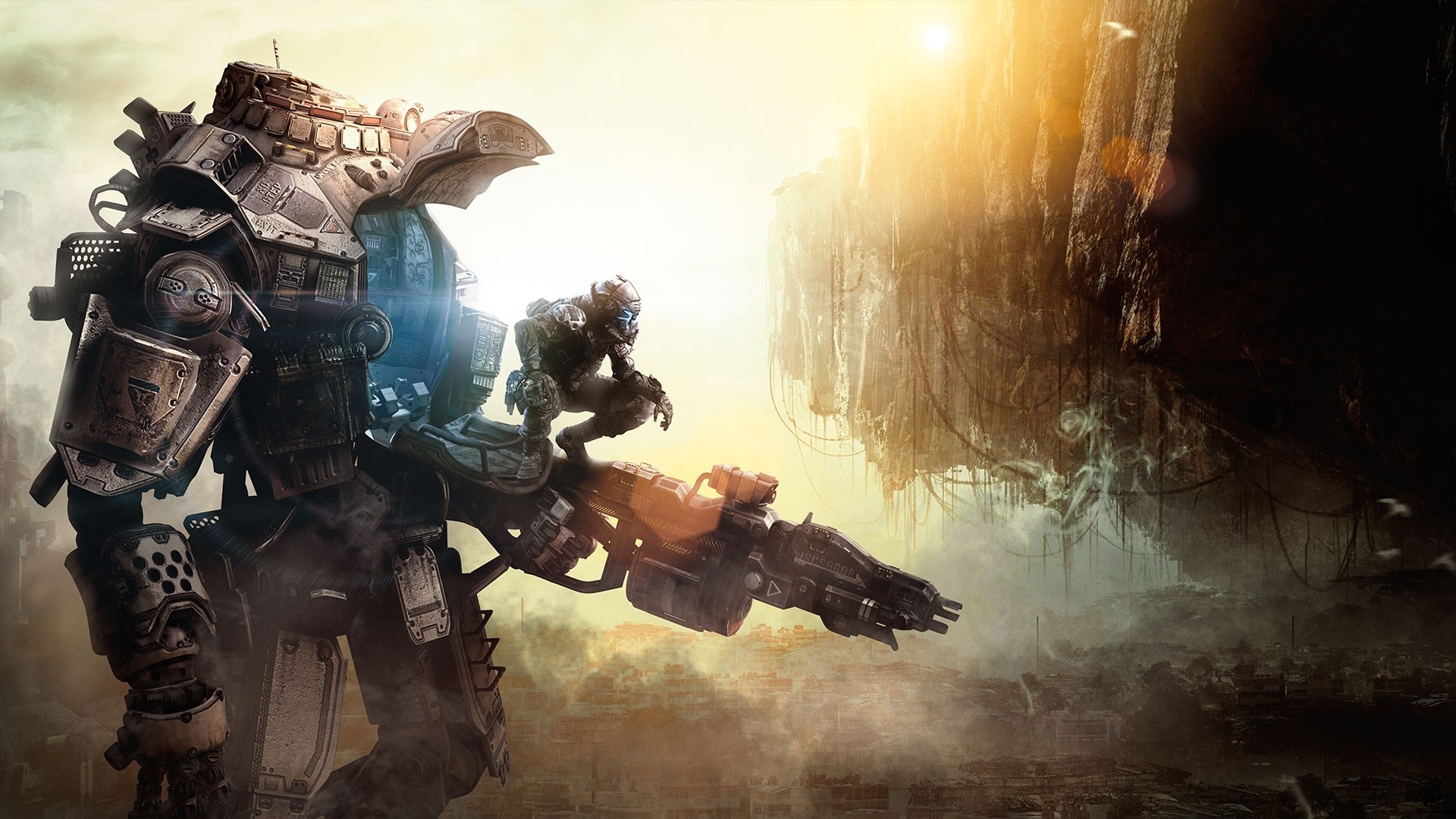 1920x1080 Preview wallpaper titanfall, game, heroes, robot 