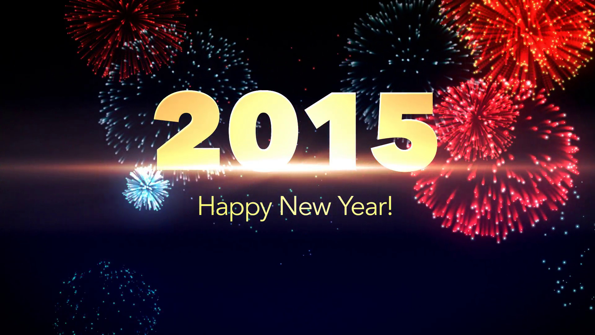 1920x1080 Subscription Library Happy New Year 2015 Background with Fireworks