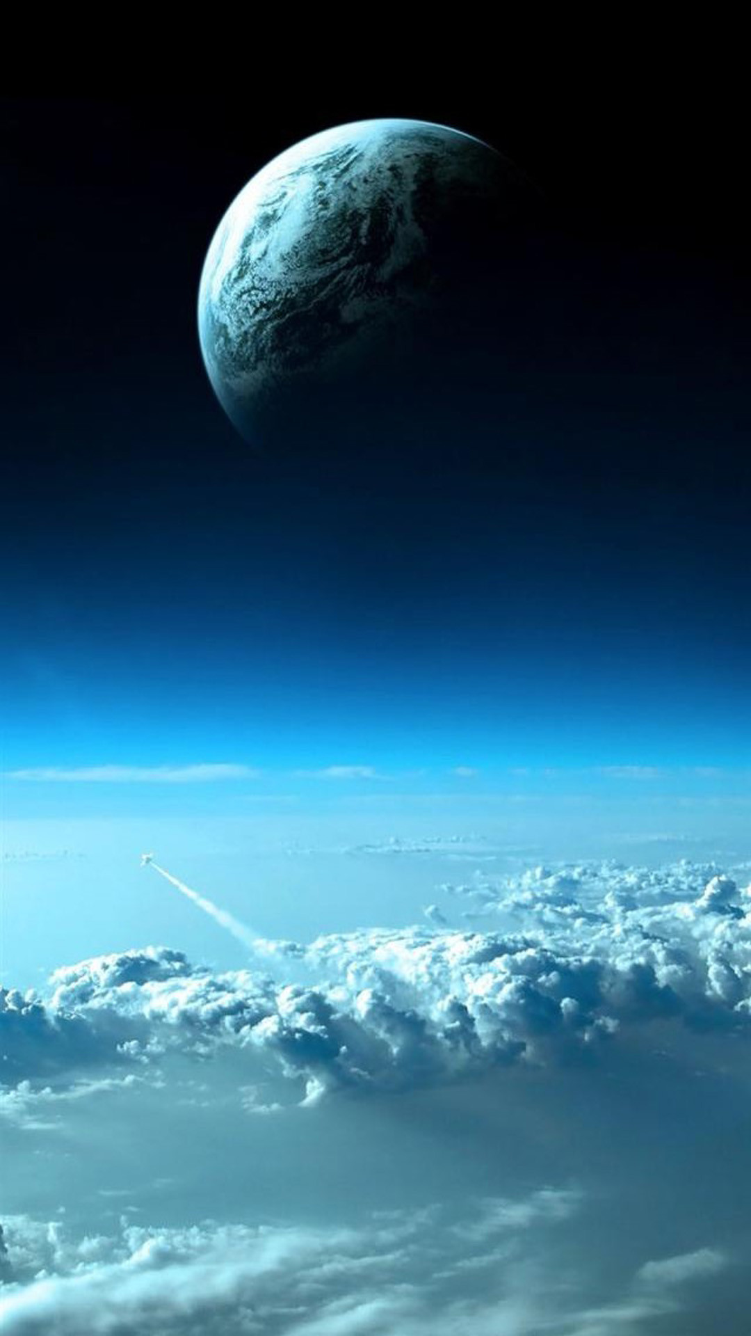 1080x1920 Ultra-HD wallpaper - Space - sky, clouds, The rocket, space, the planet -