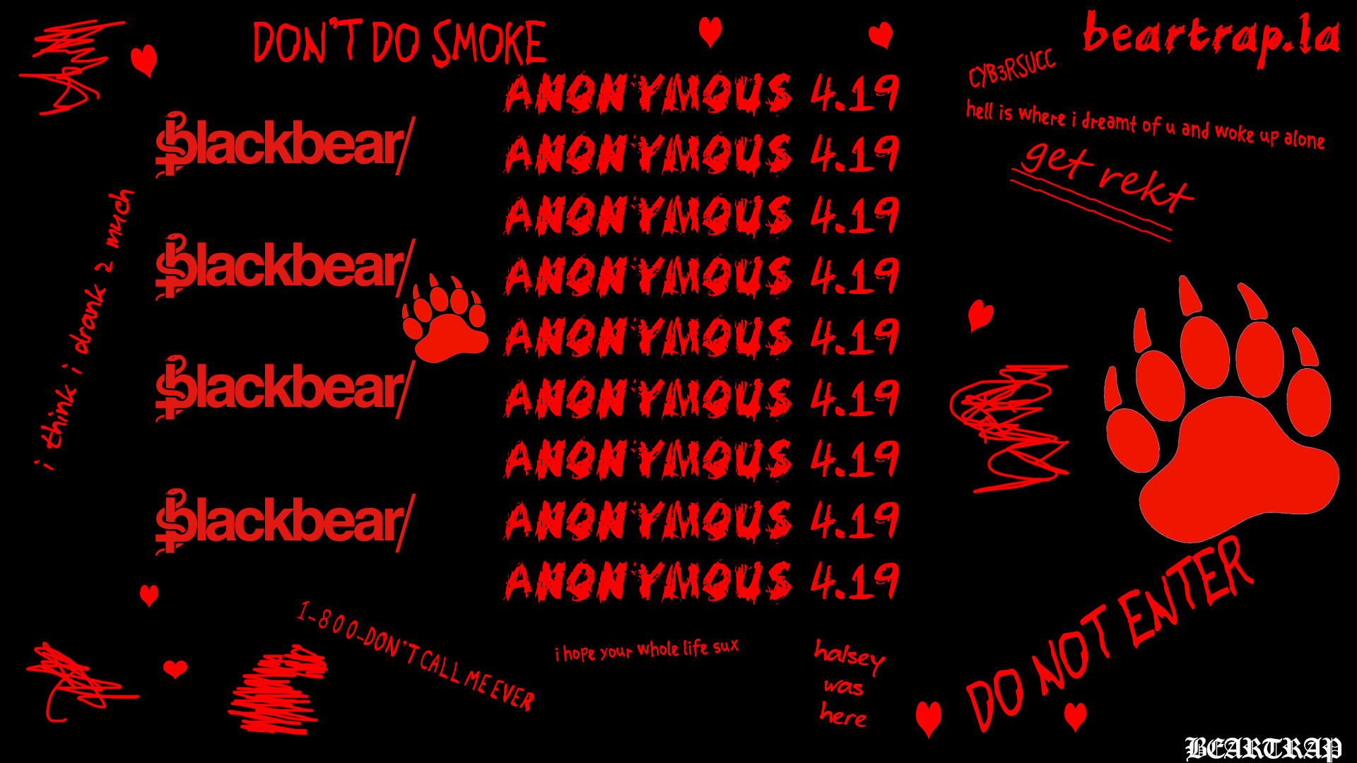 1920x1080 Anonymous wallpaper () Inspired by Blackbear's art style, and his  red and black scarf on his merch store ...