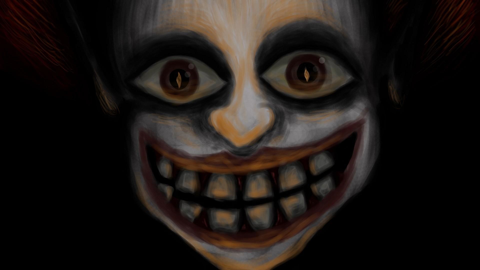 1920x1080 Creepy clown art image wallpaper