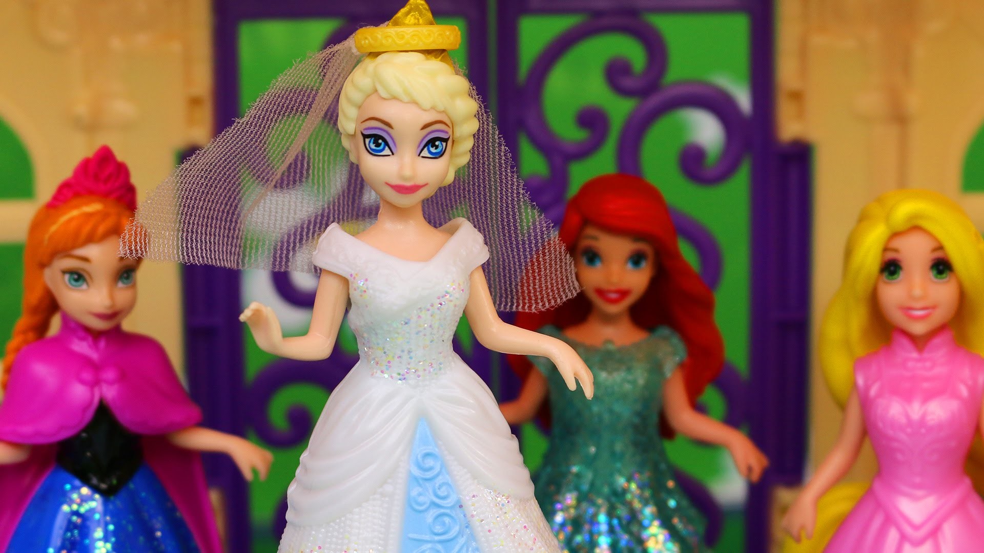1920x1080 Elsa and Jack Frost Wedding Dress Frozen Anna Rapunzel Ariel to Get Married  - YouTube