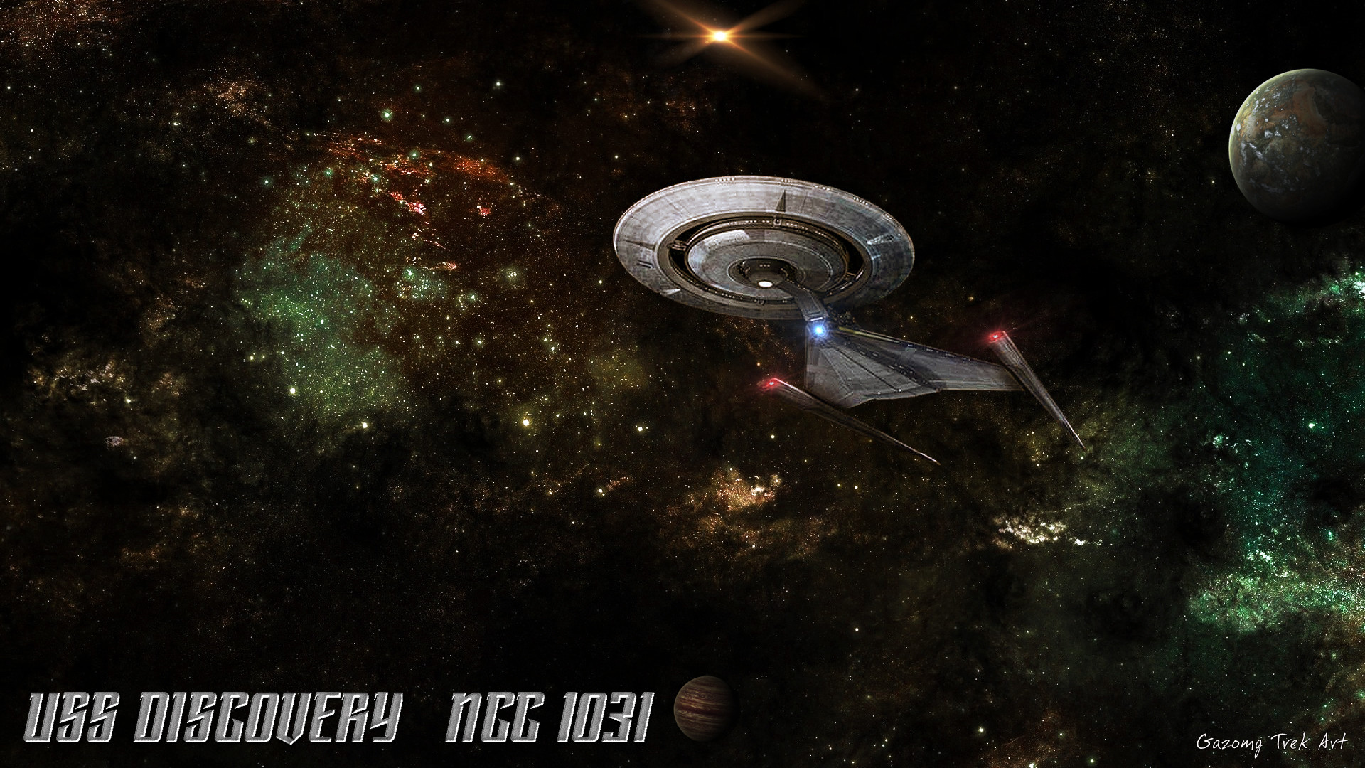 1920x1080 ... Star Trek USS Discovery NCC 1031 Wallpaper by gazomg