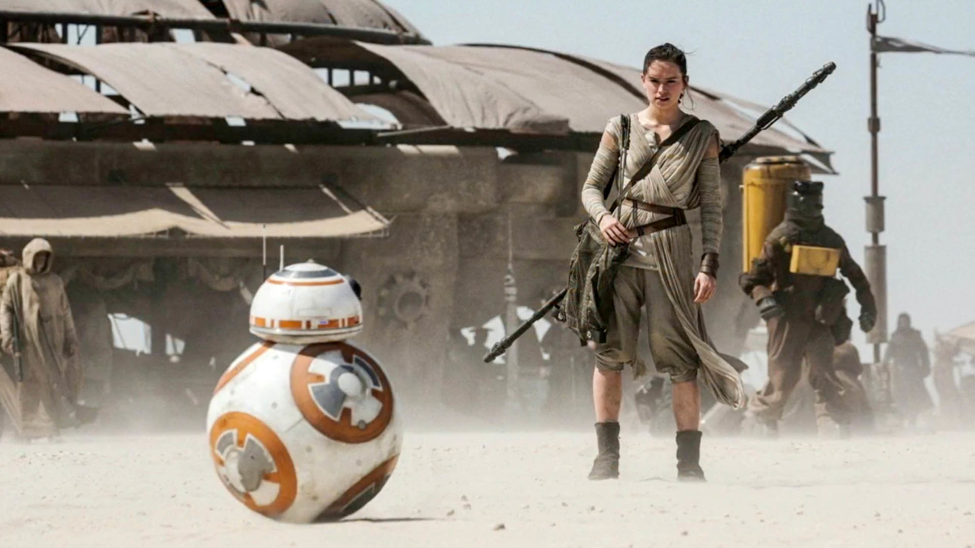 1920x1080 BB-8 and Rey - Star Wars 7: The Force Awakens  wallpaper