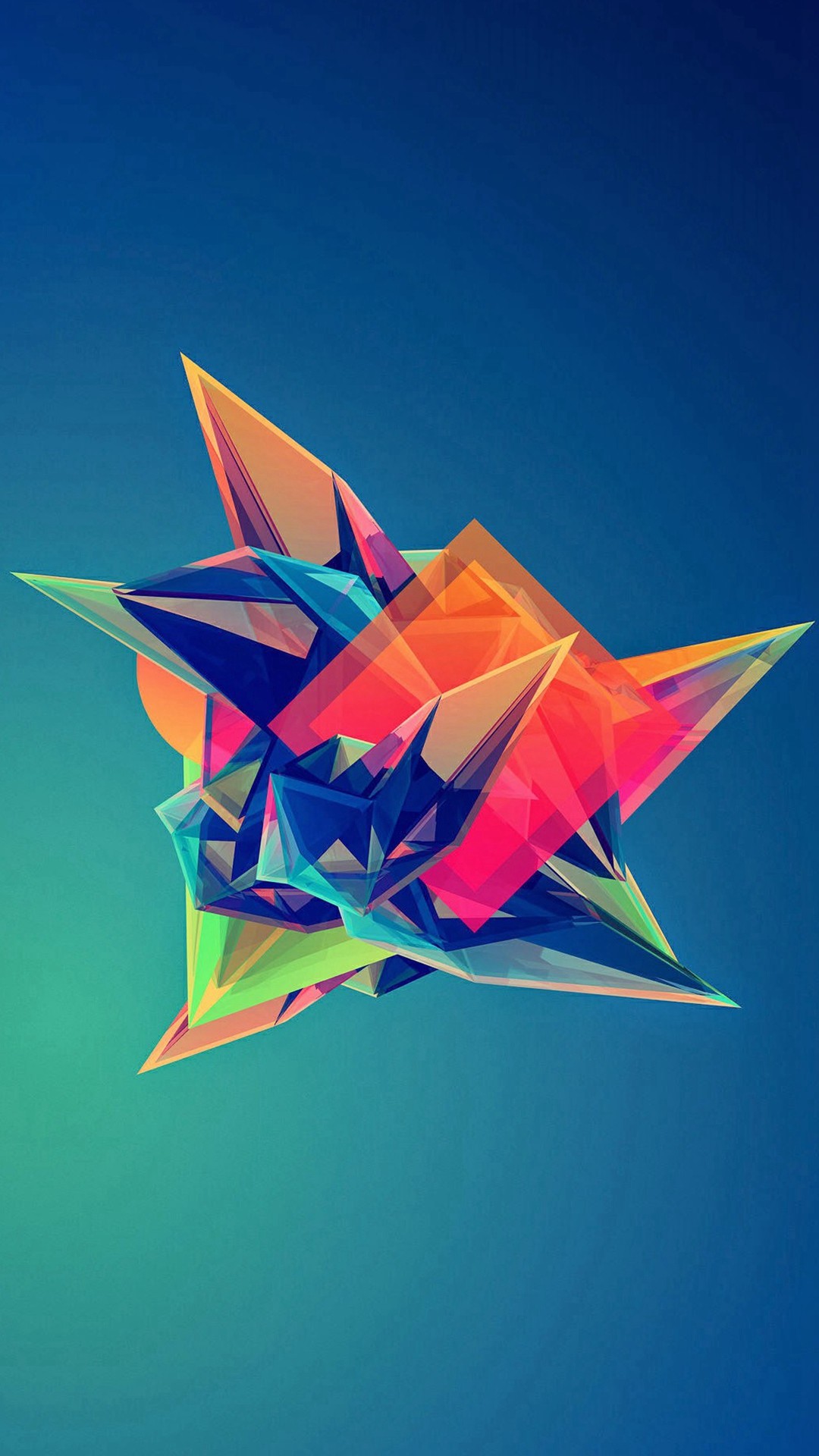 1080x1920 Colorful Cool Abstract Polygonal Shape #iPhone #7 #wallpaper