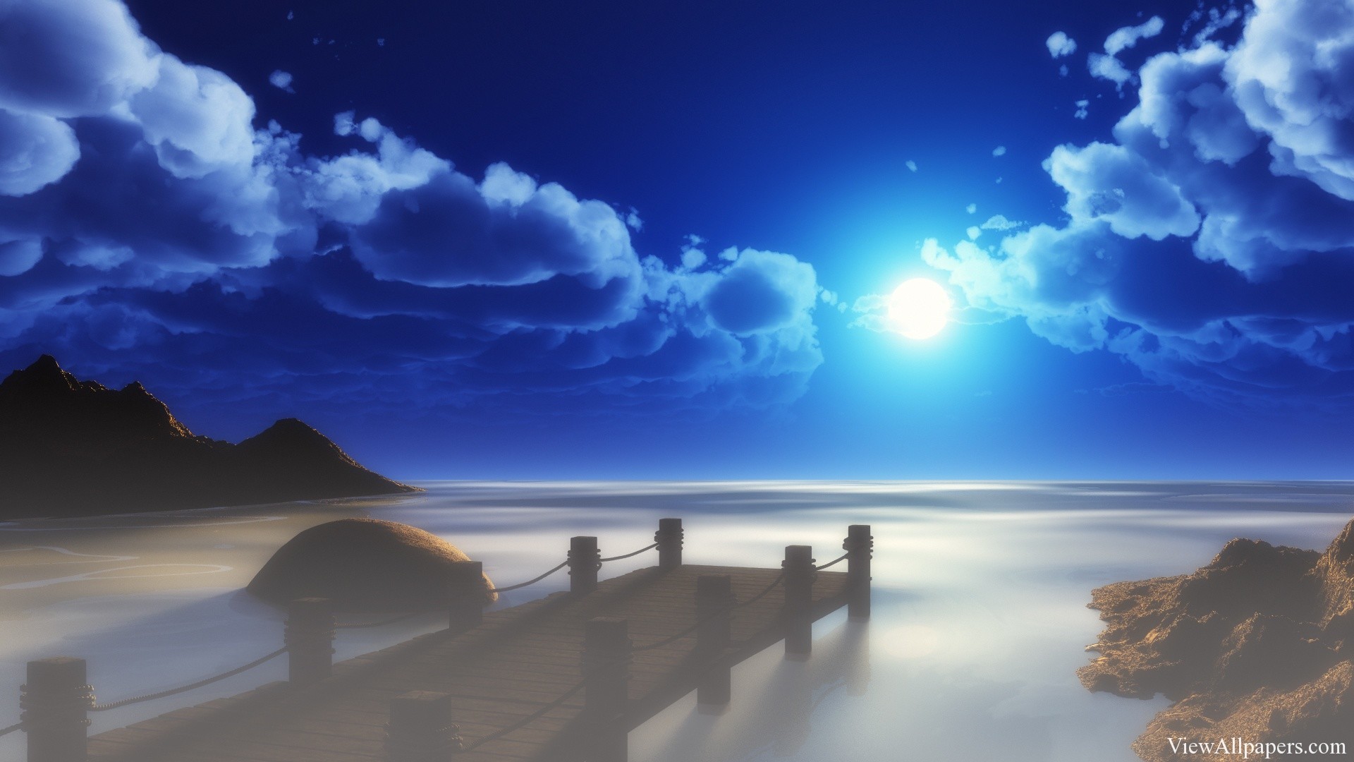 1920x1080 Beach At Night With Moon | Beaches HD Wallpapers