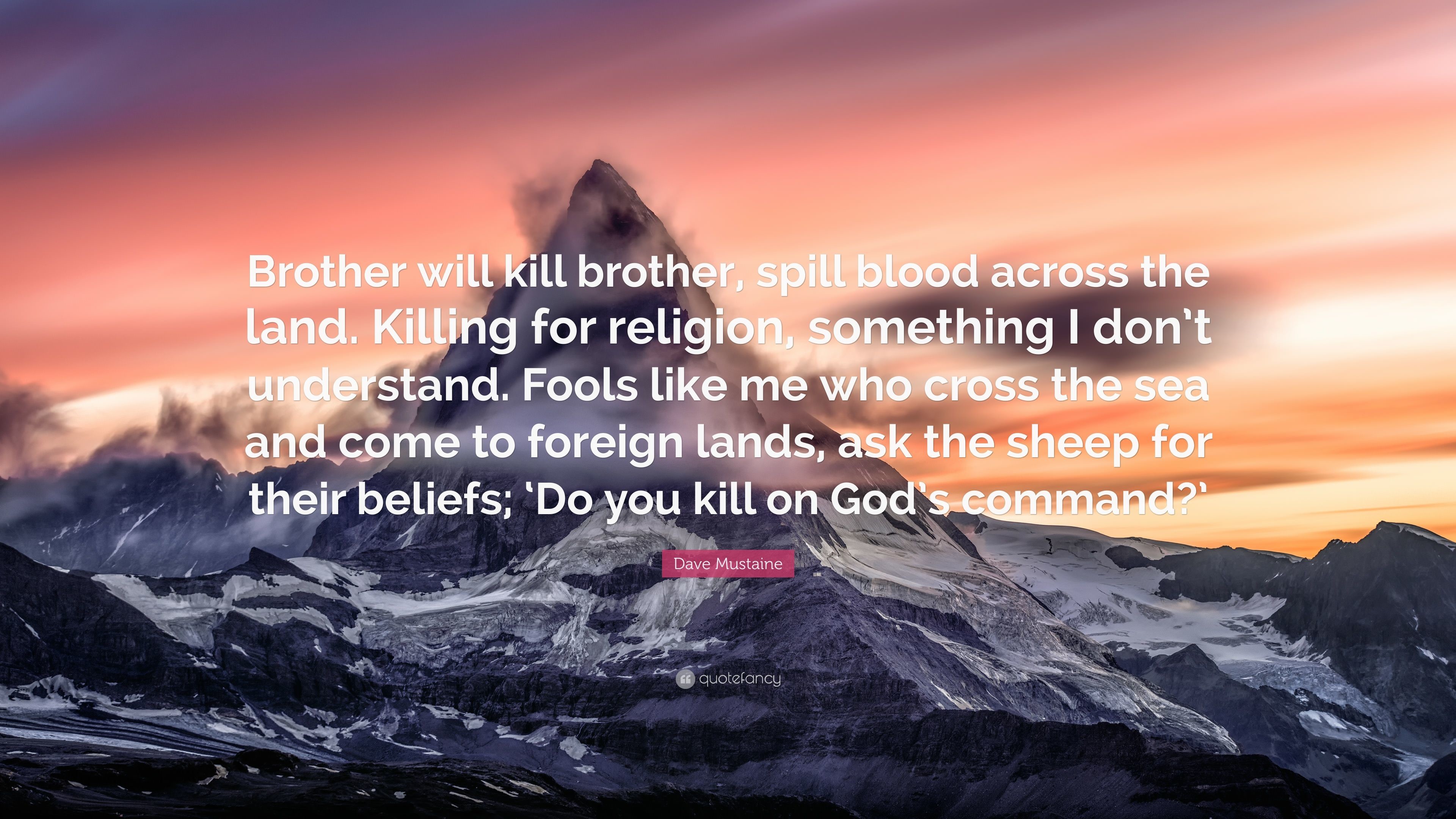 3840x2160 Dave Mustaine Quote: “Brother will kill brother, spill blood across the  land.