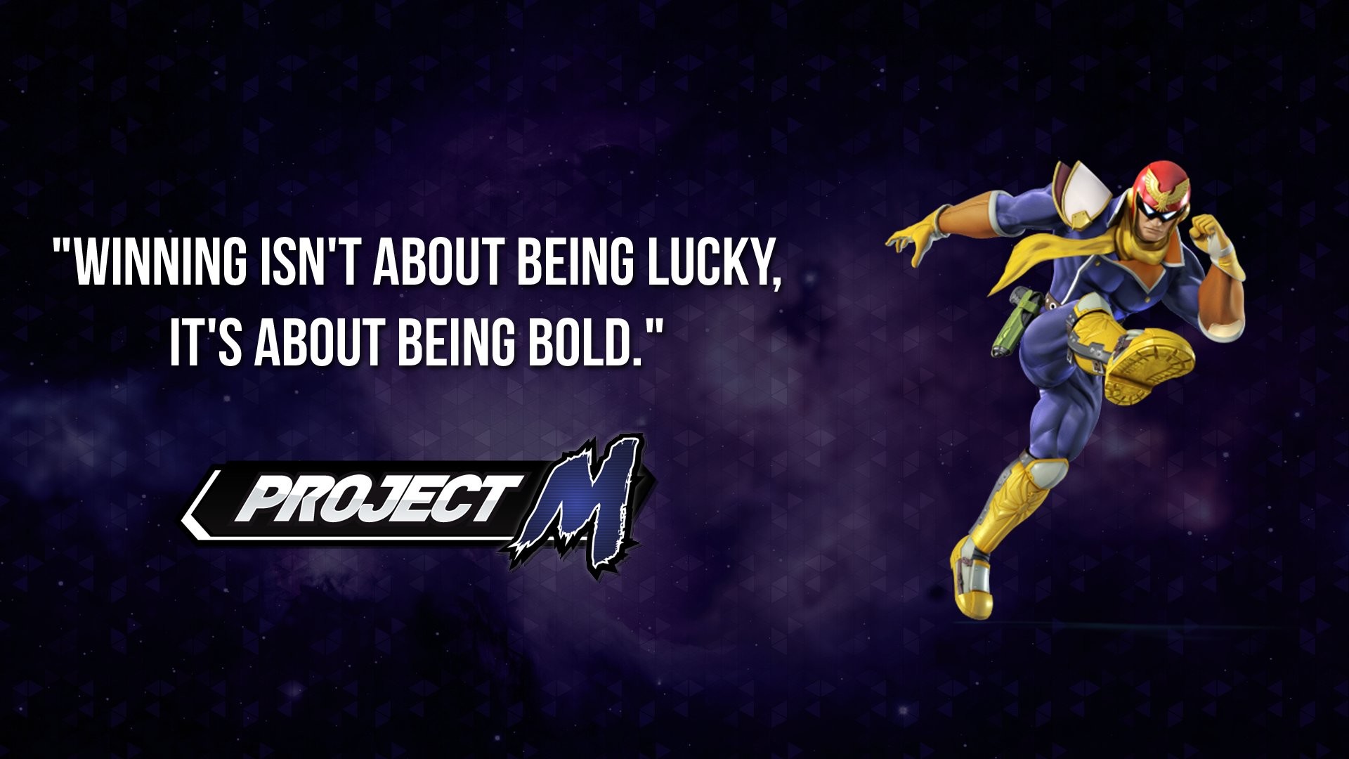 1920x1080 I made myself a Project M Captain Falcon wallpaper, thought I might as well  share it here.