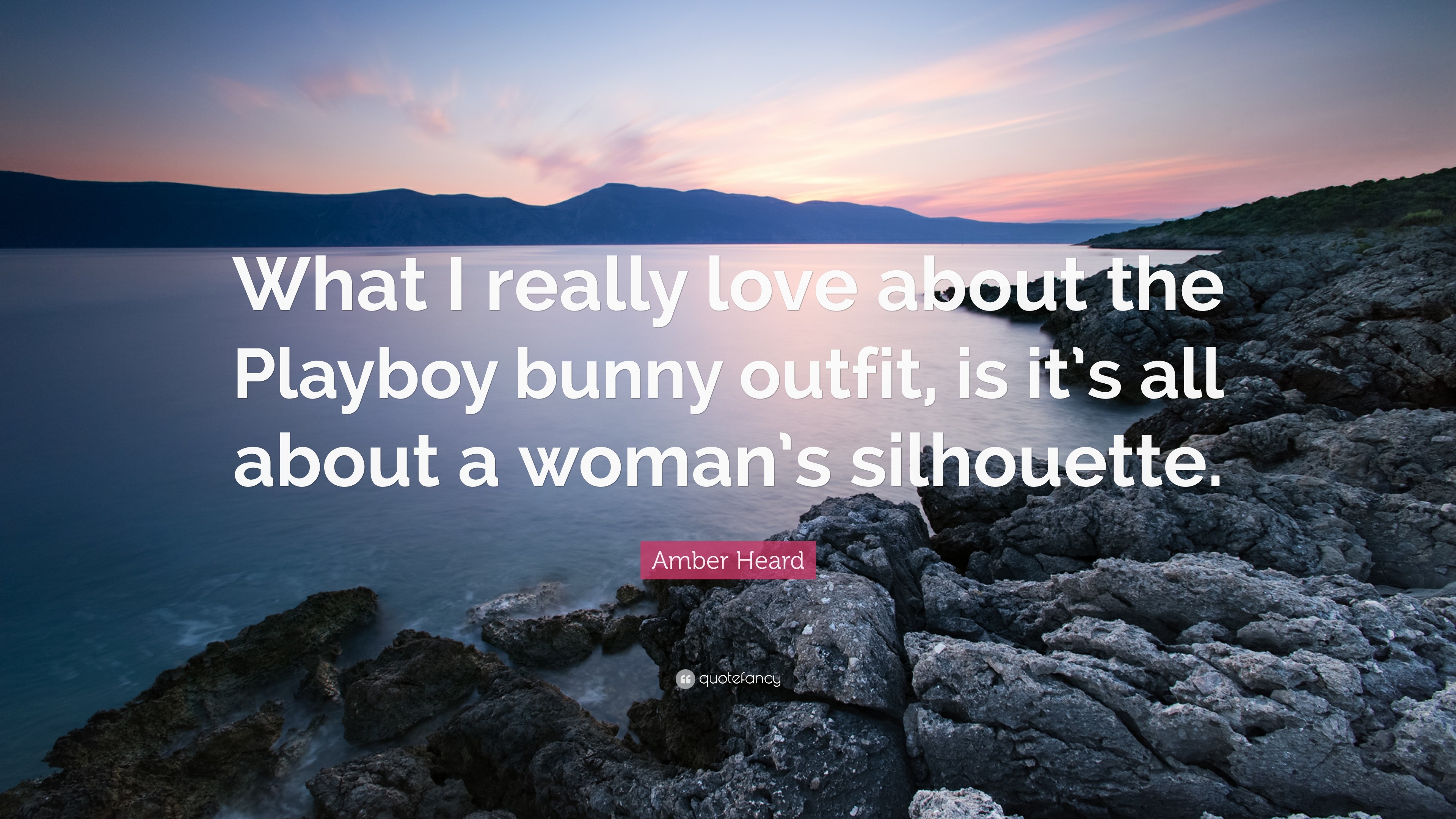3840x2160 Amber Heard Quote: “What I really love about the Playboy bunny outfit, is